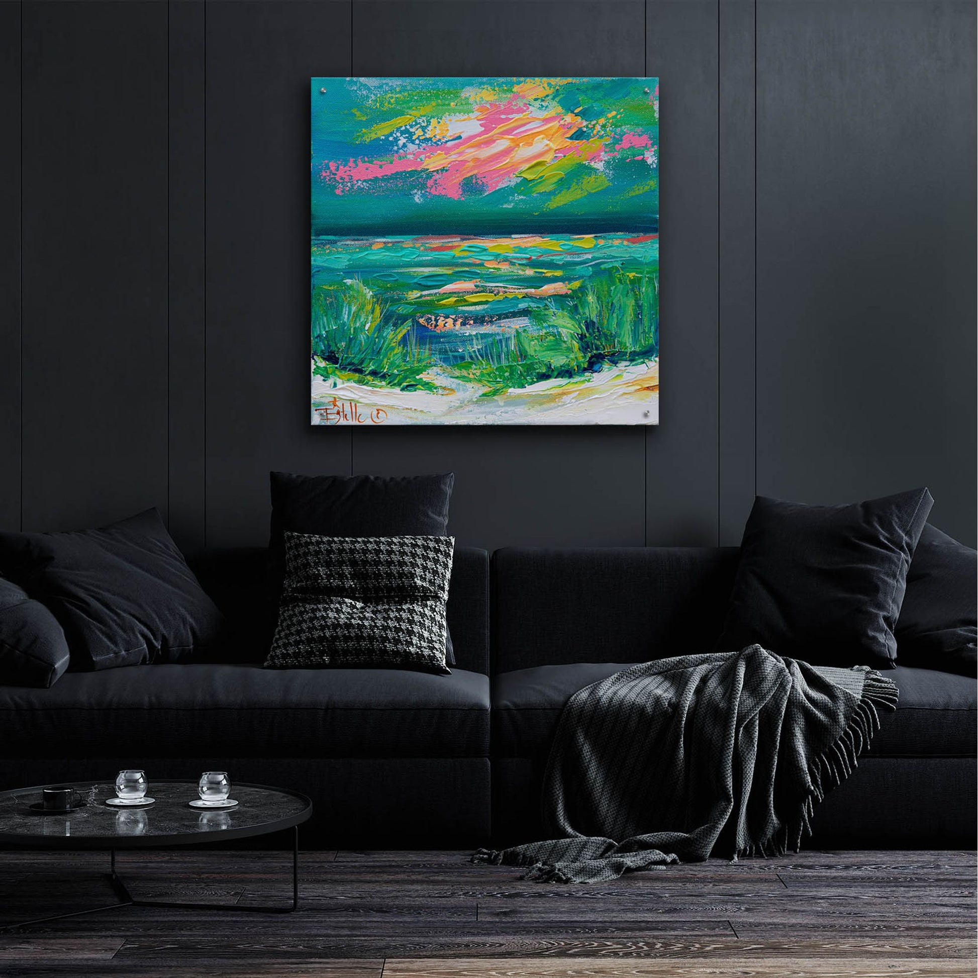 Epic Art 'Colorful Coast' by Estelle Grengs, Acrylic Glass Wall Art,36x36