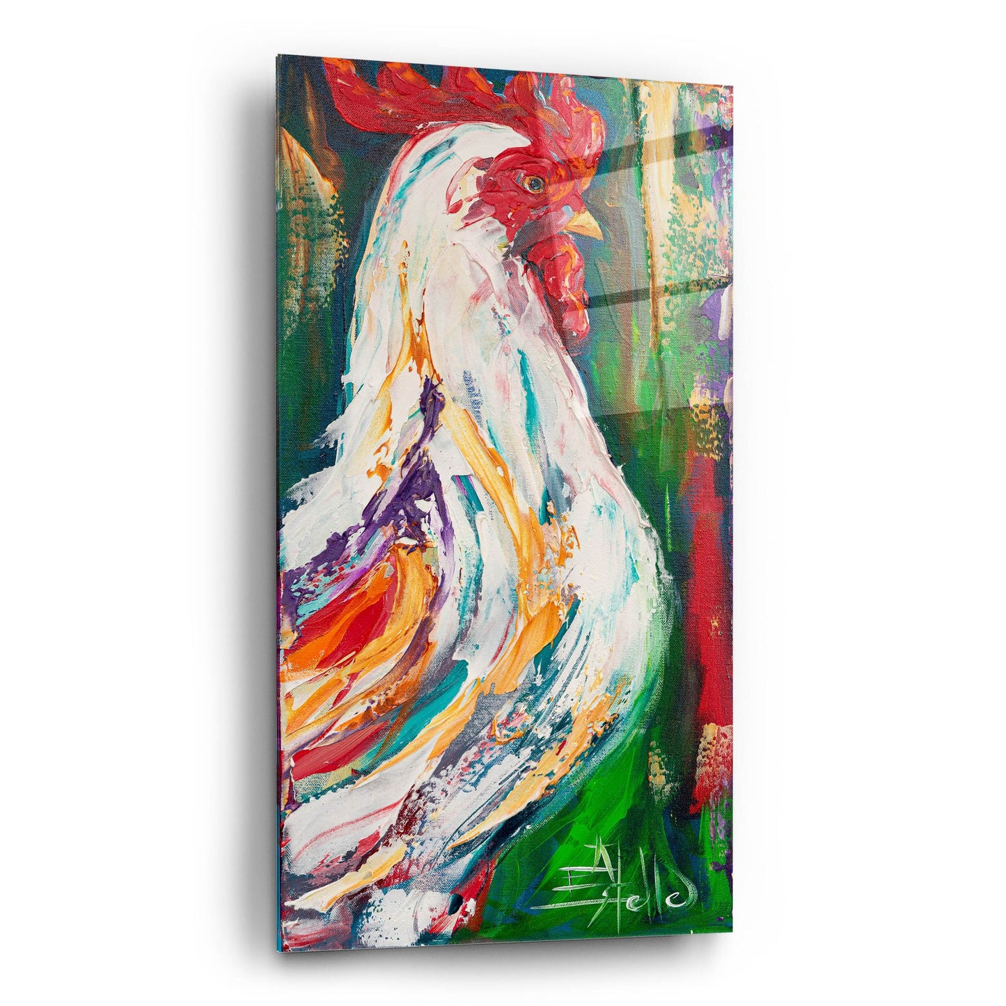 Epic Art 'Ruffled Royalty' by Estelle Grengs, Acrylic Glass Wall Art,12x24