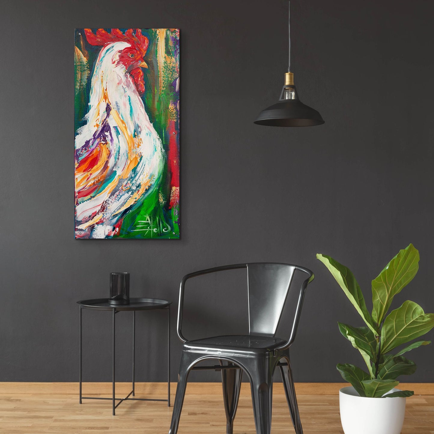 Epic Art 'Ruffled Royalty' by Estelle Grengs, Acrylic Glass Wall Art,24x48