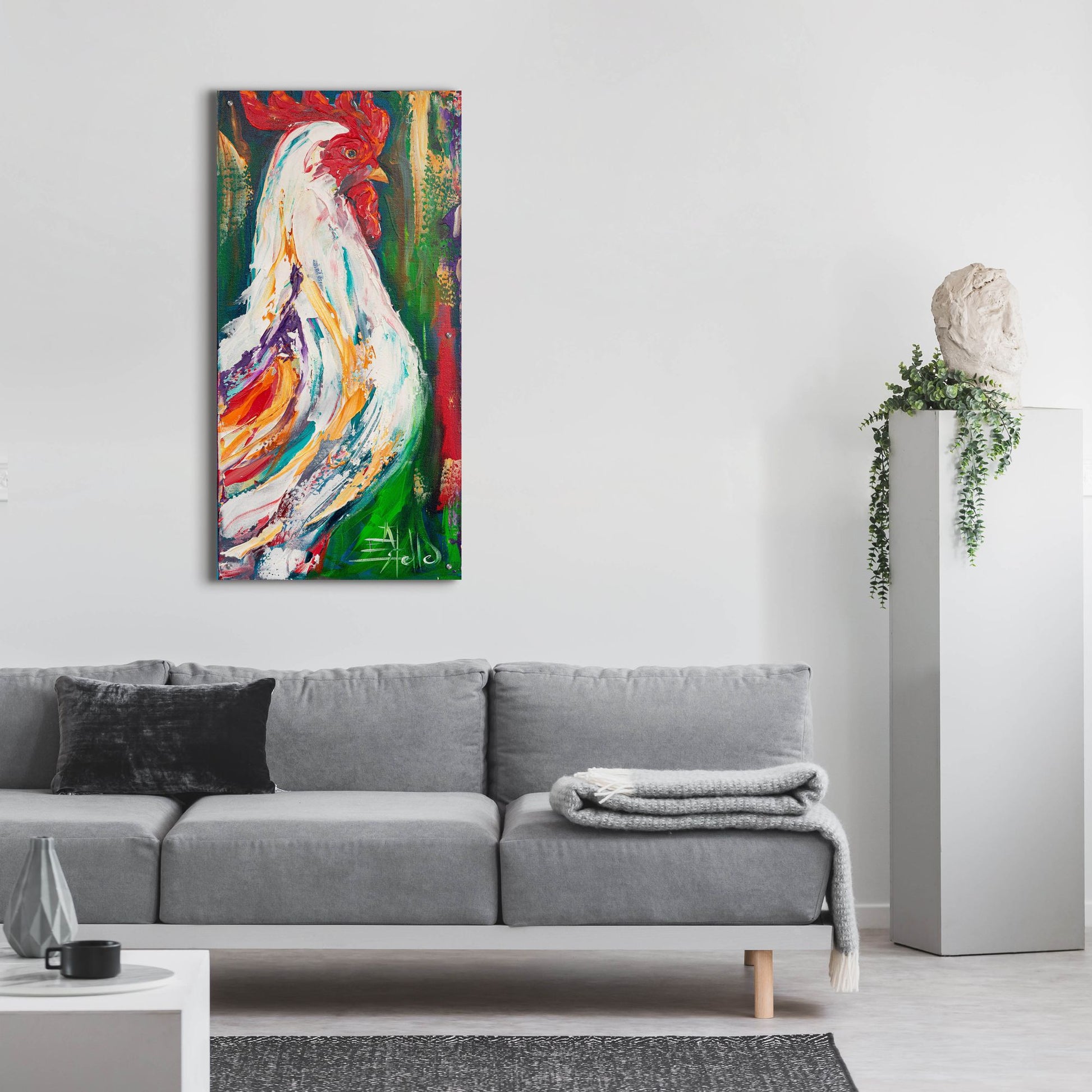 Epic Art 'Ruffled Royalty' by Estelle Grengs, Acrylic Glass Wall Art,24x48