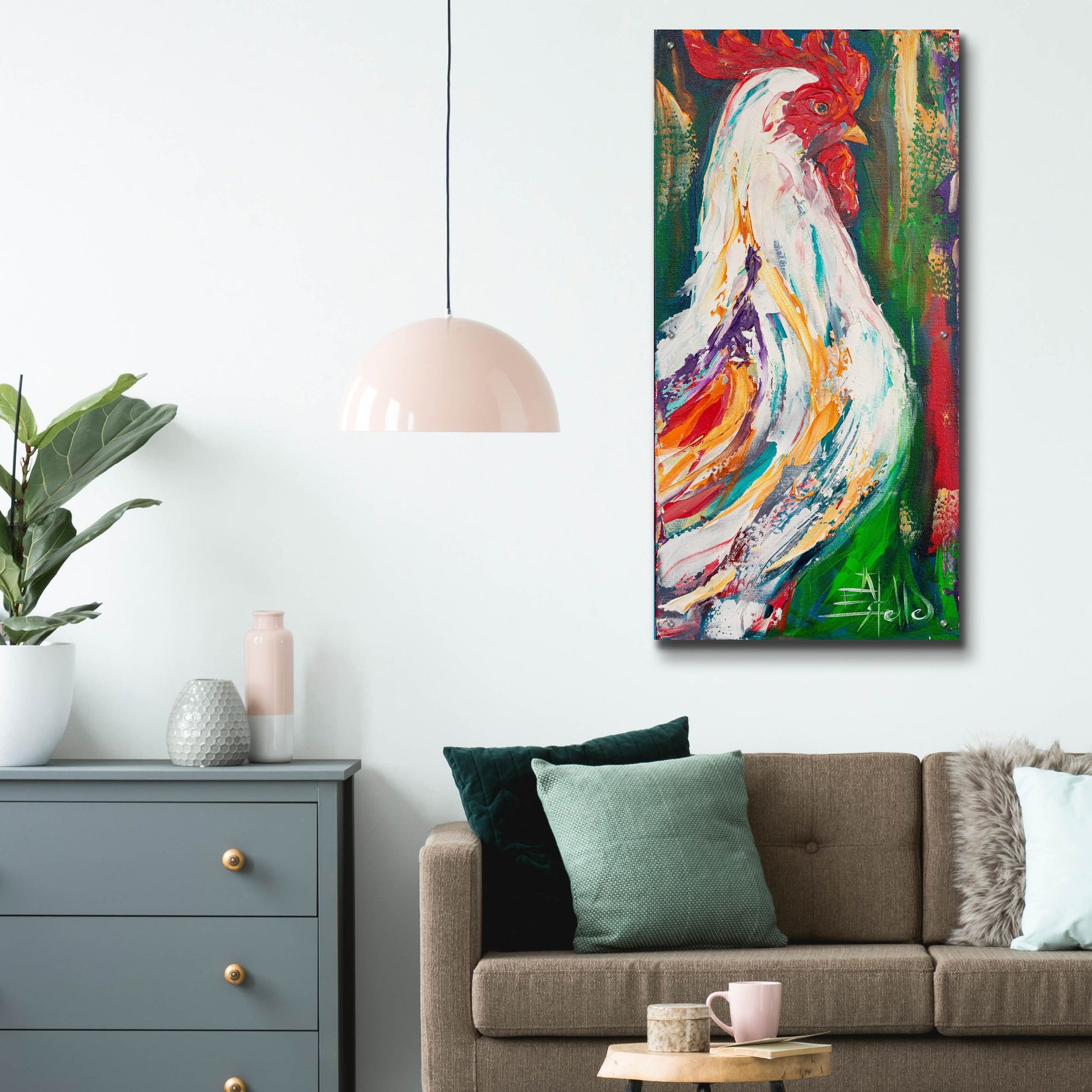 Epic Art 'Ruffled Royalty' by Estelle Grengs, Acrylic Glass Wall Art,24x48