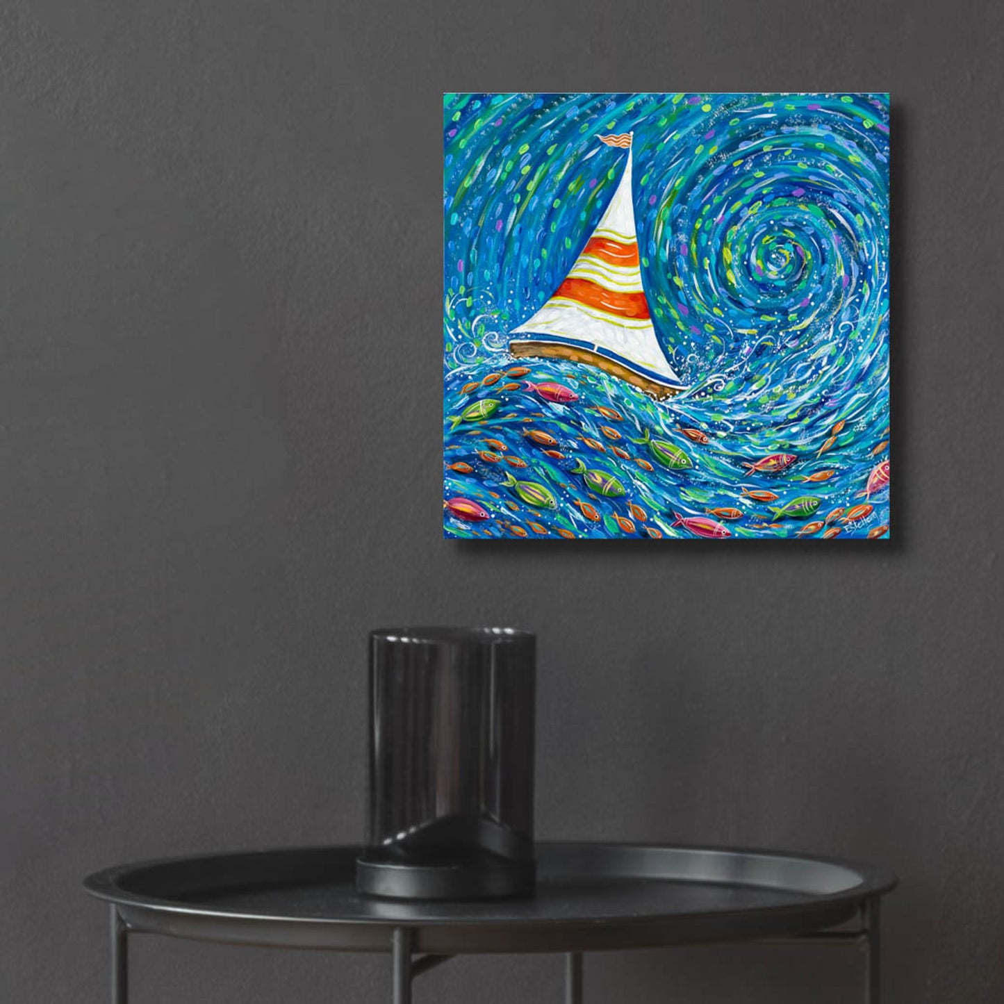 Epic Art 'Set Sail' by Estelle Grengs, Acrylic Glass Wall Art,12x12