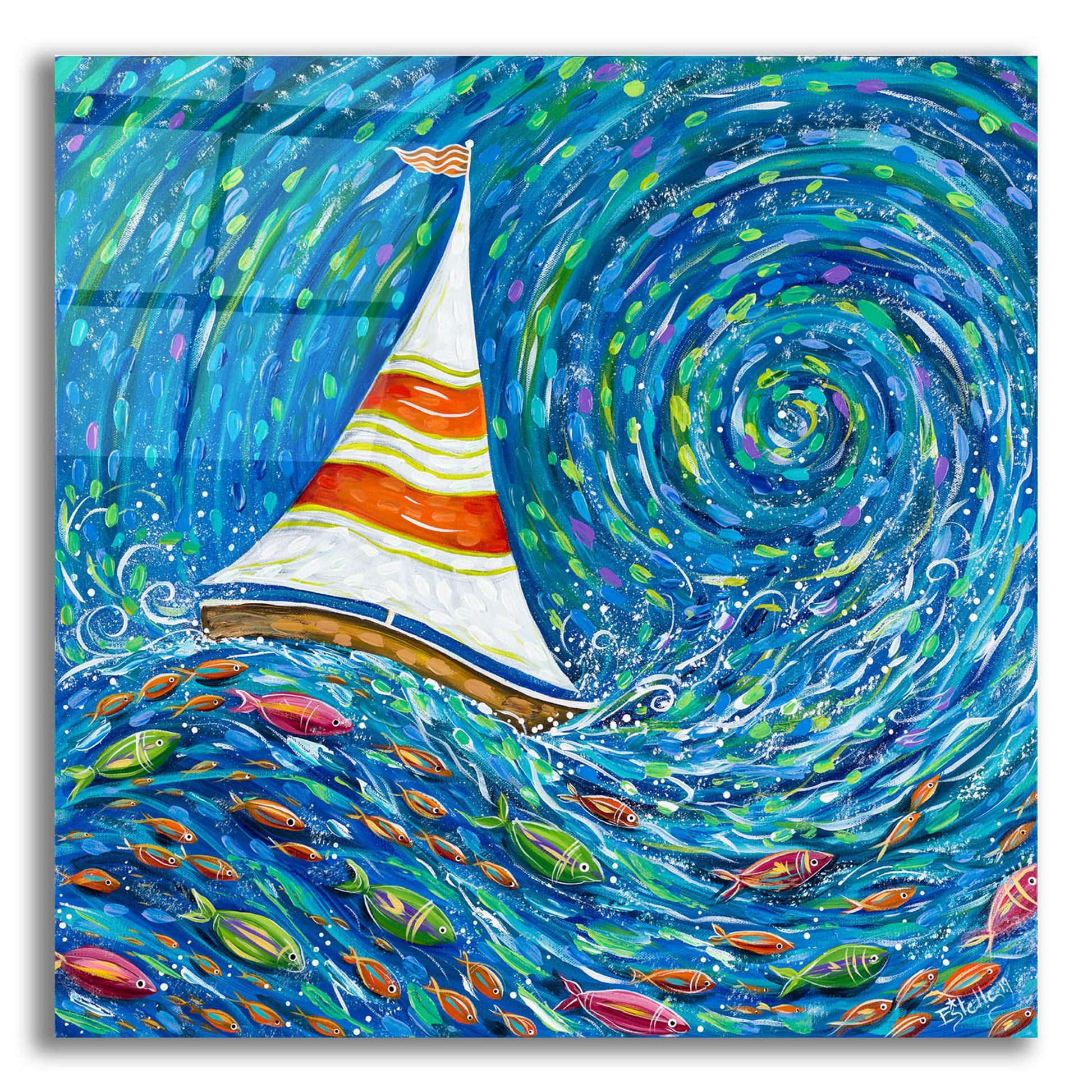 Epic Art 'Set Sail' by Estelle Grengs, Acrylic Glass Wall Art