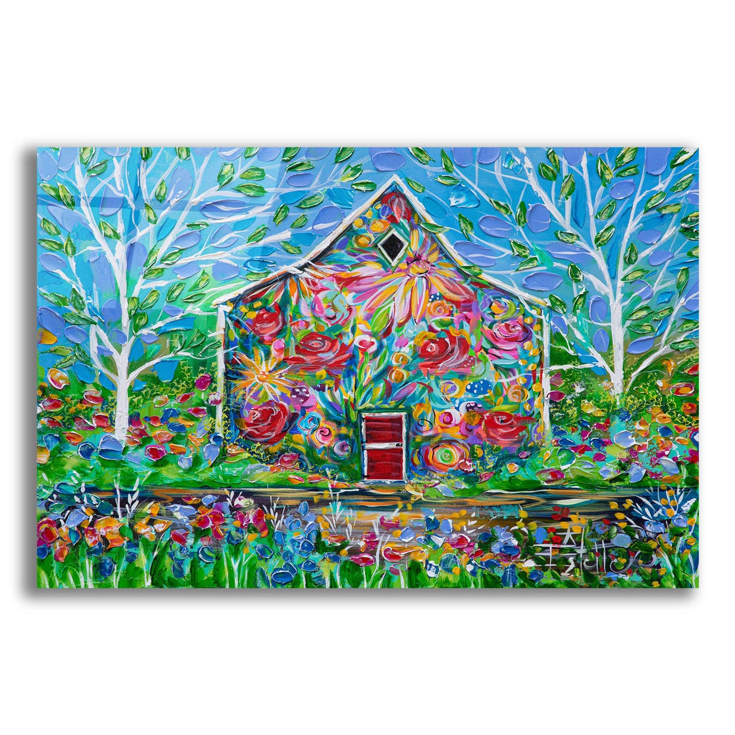 Epic Art 'Inside Out House' by Estelle Grengs, Acrylic Glass Wall Art,24x16