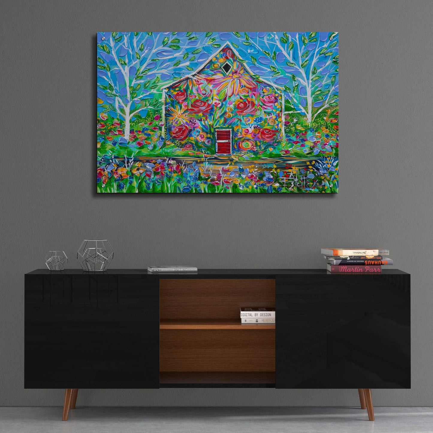 Epic Art 'Inside Out House' by Estelle Grengs, Acrylic Glass Wall Art,36x24