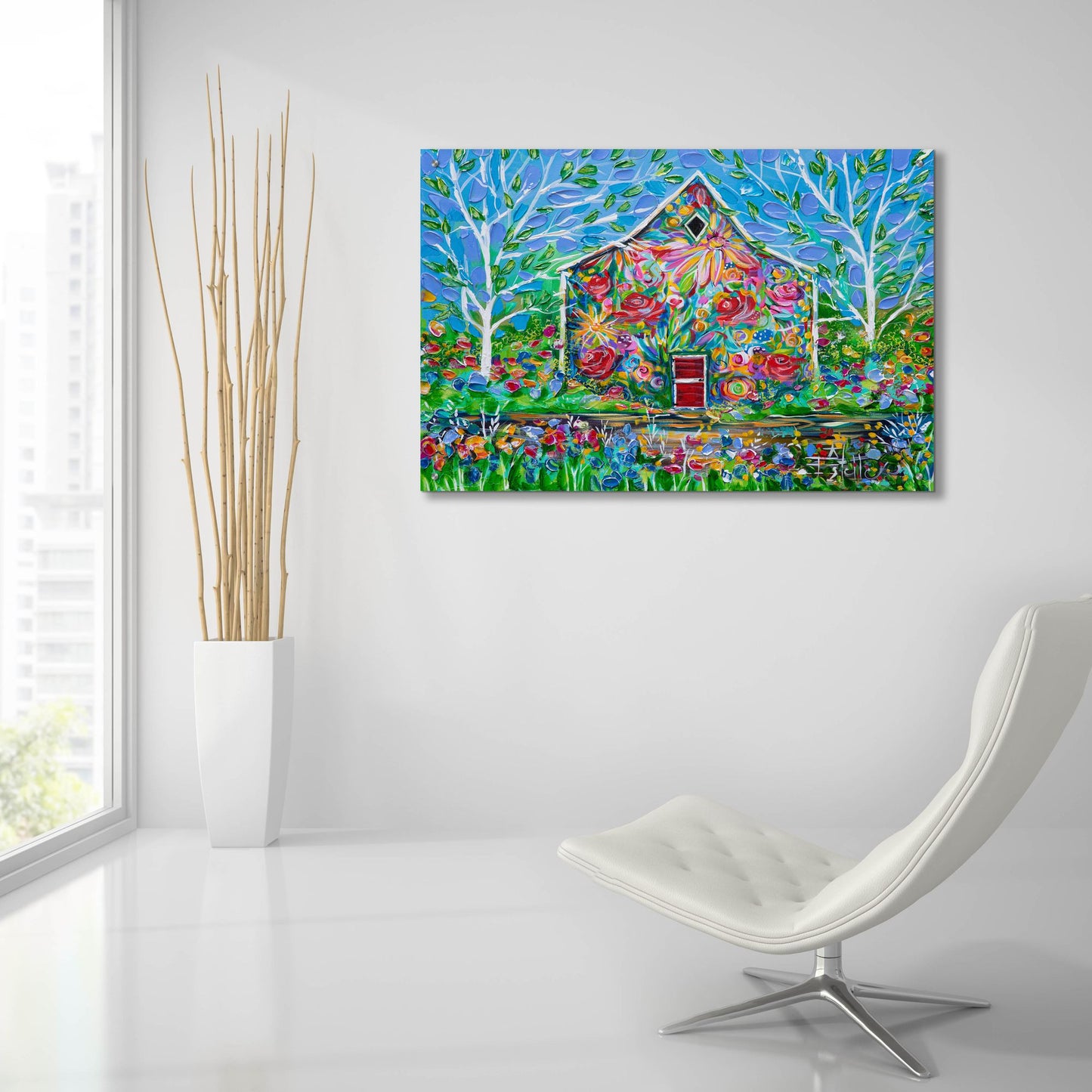 Epic Art 'Inside Out House' by Estelle Grengs, Acrylic Glass Wall Art,36x24