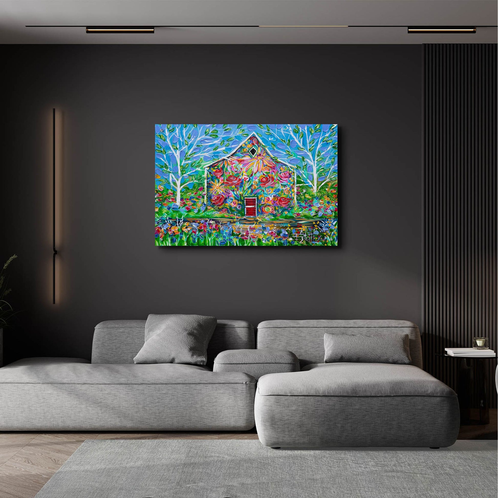 Epic Art 'Inside Out House' by Estelle Grengs, Acrylic Glass Wall Art,36x24