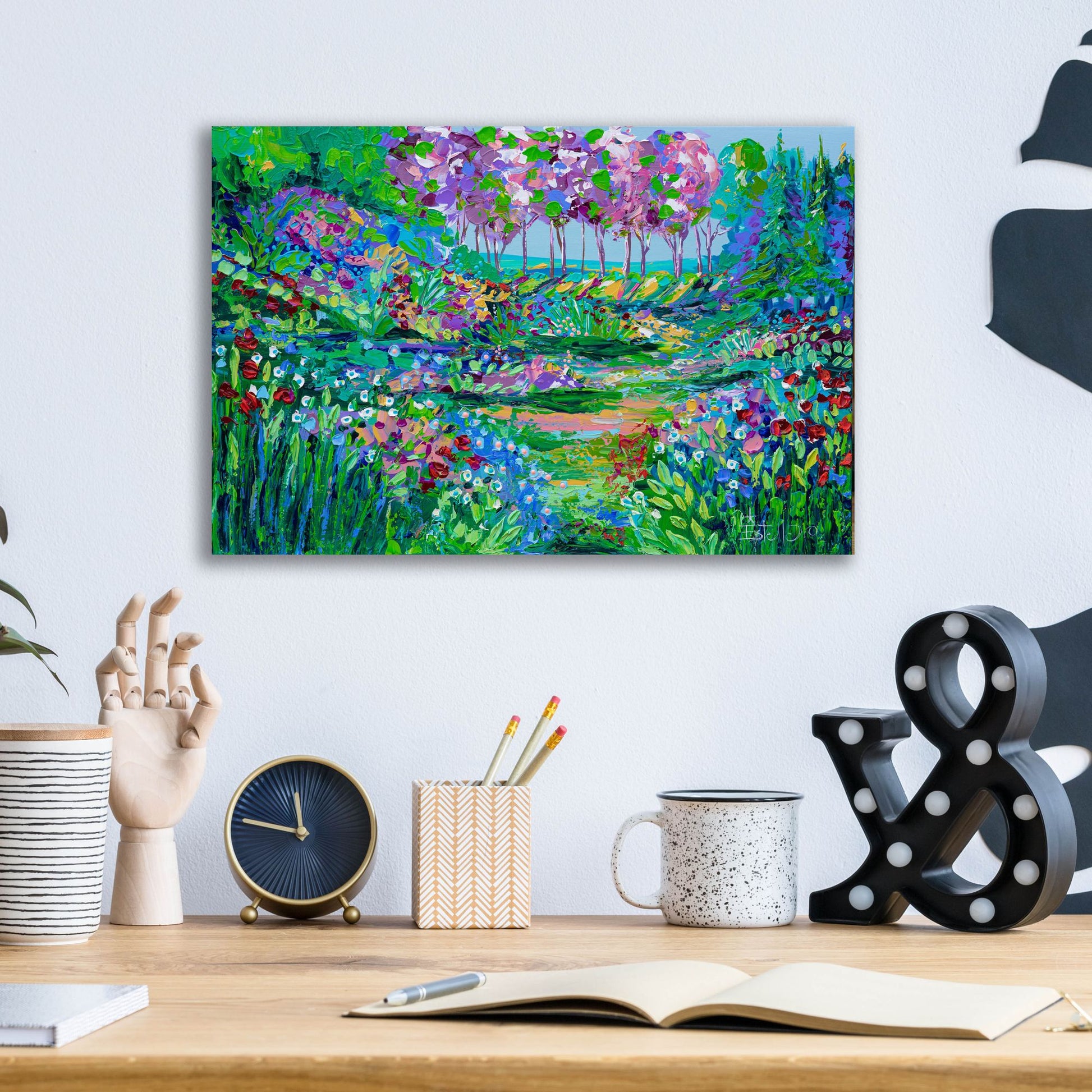 Epic Art 'Botanical Garden' by Estelle Grengs, Acrylic Glass Wall Art,16x12