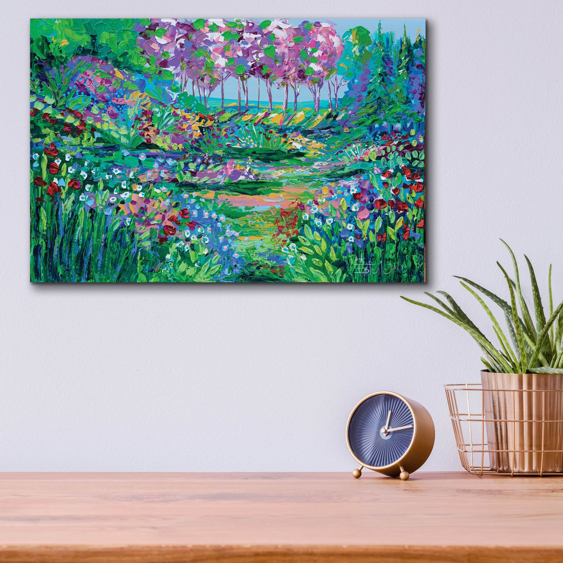 Epic Art 'Botanical Garden' by Estelle Grengs, Acrylic Glass Wall Art,16x12