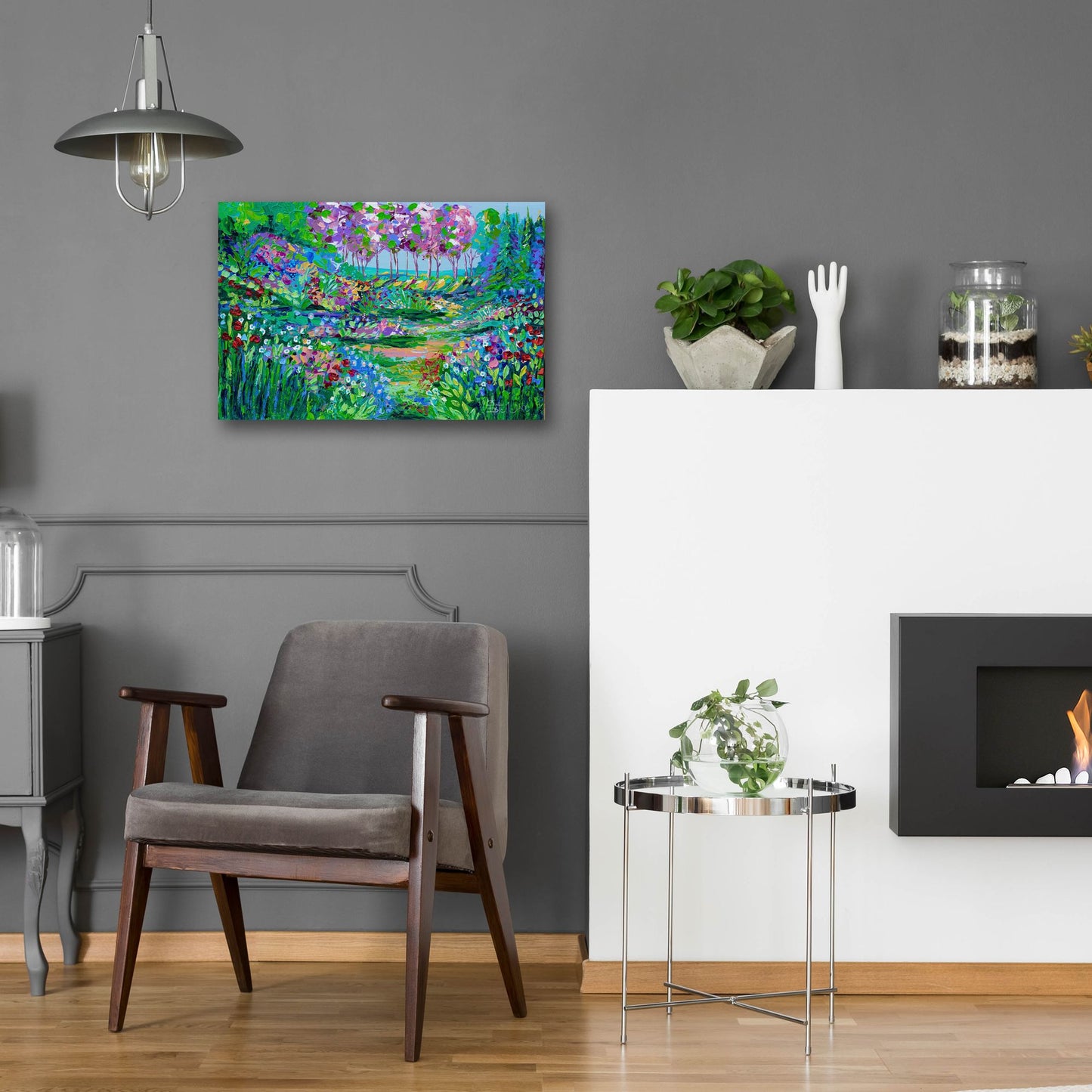 Epic Art 'Botanical Garden' by Estelle Grengs, Acrylic Glass Wall Art,24x16