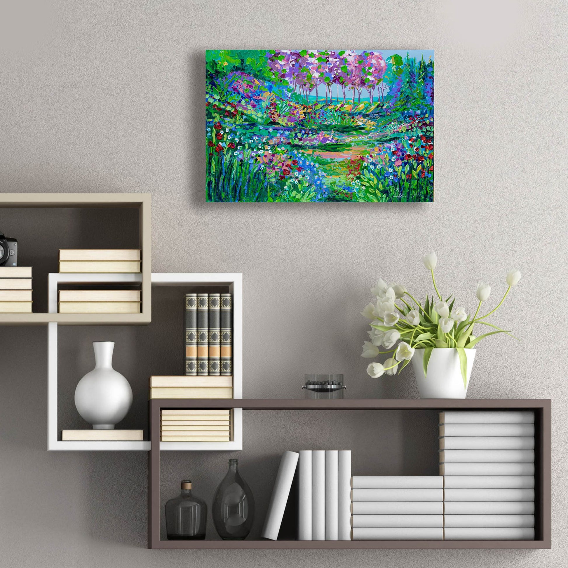 Epic Art 'Botanical Garden' by Estelle Grengs, Acrylic Glass Wall Art,24x16