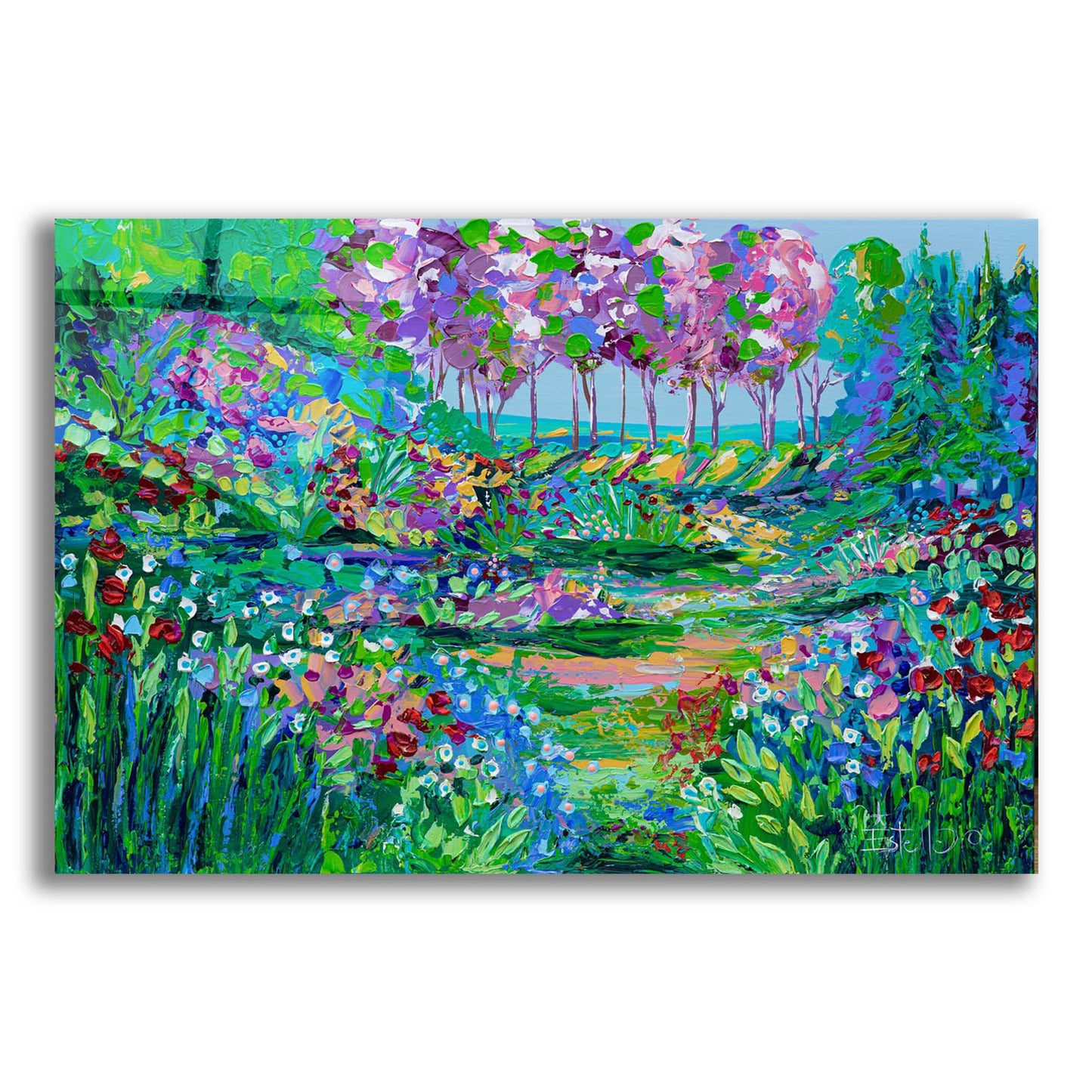 Epic Art 'Botanical Garden' by Estelle Grengs, Acrylic Glass Wall Art,24x16