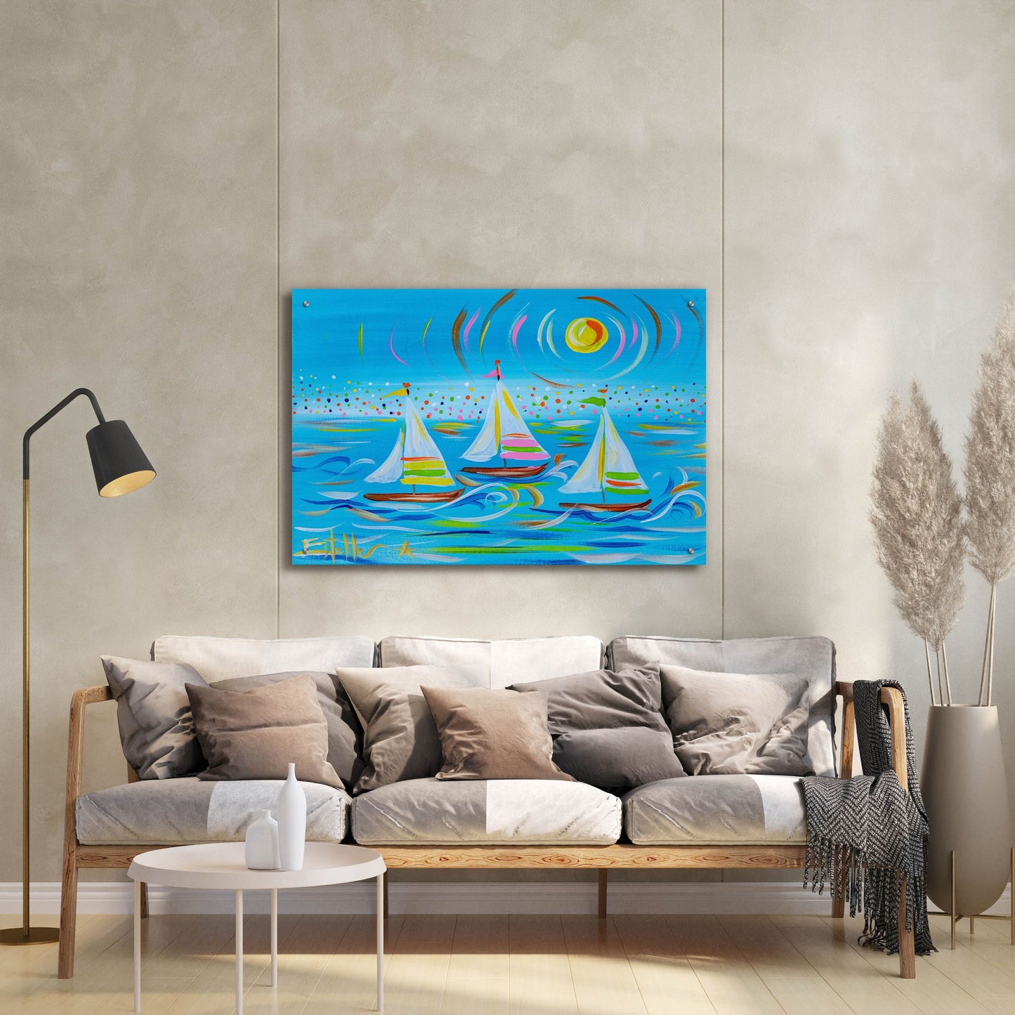 Epic Art 'Whimiscal Sail' by Estelle Grengs, Acrylic Glass Wall Art,36x24