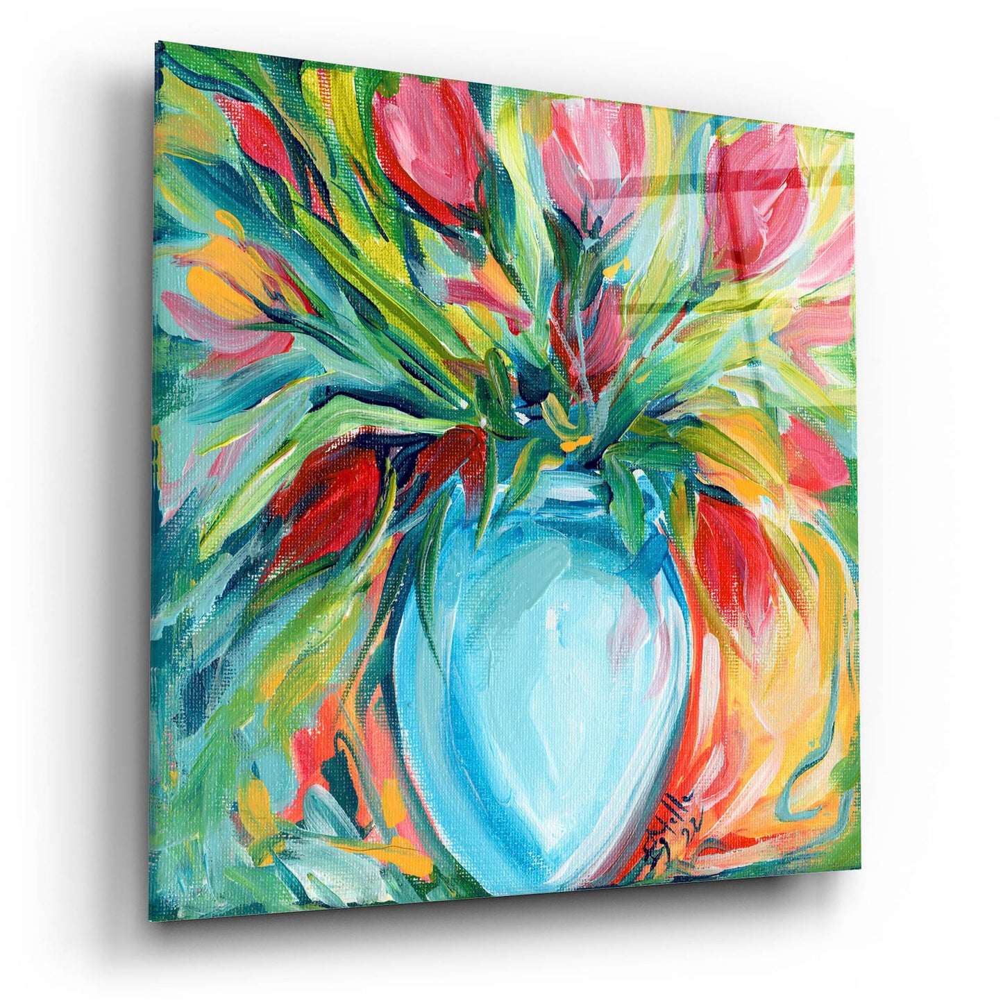 Epic Art 'Tulips' by Estelle Grengs, Acrylic Glass Wall Art,12x12