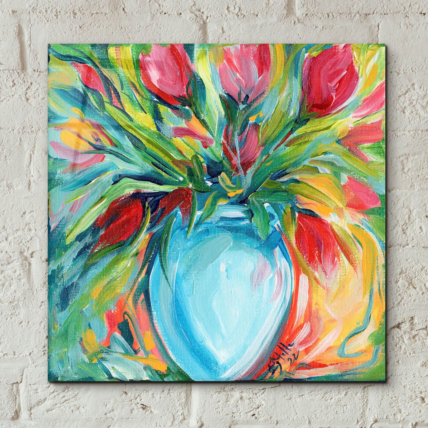 Epic Art 'Tulips' by Estelle Grengs, Acrylic Glass Wall Art,12x12