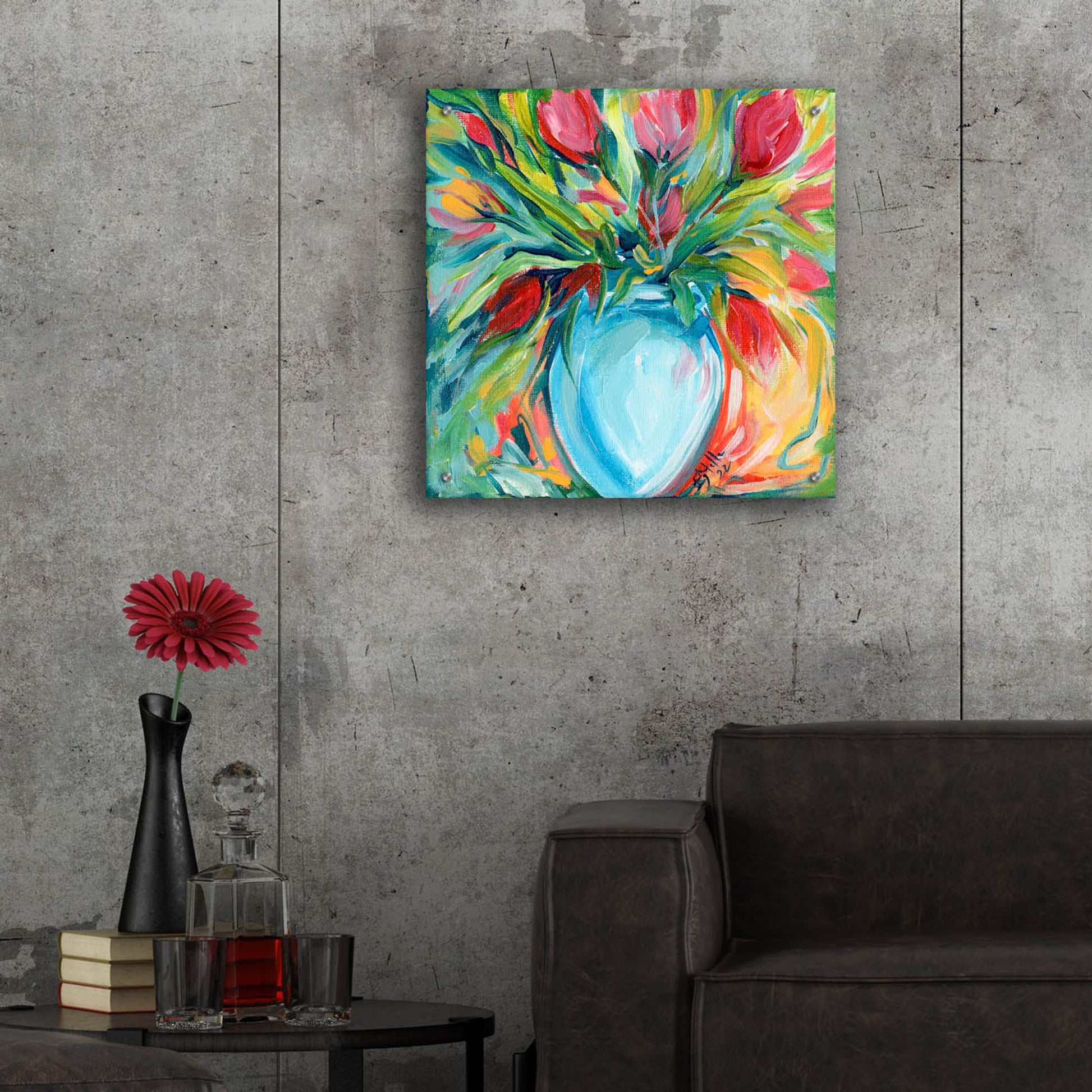 Epic Art 'Tulips' by Estelle Grengs, Acrylic Glass Wall Art,24x24