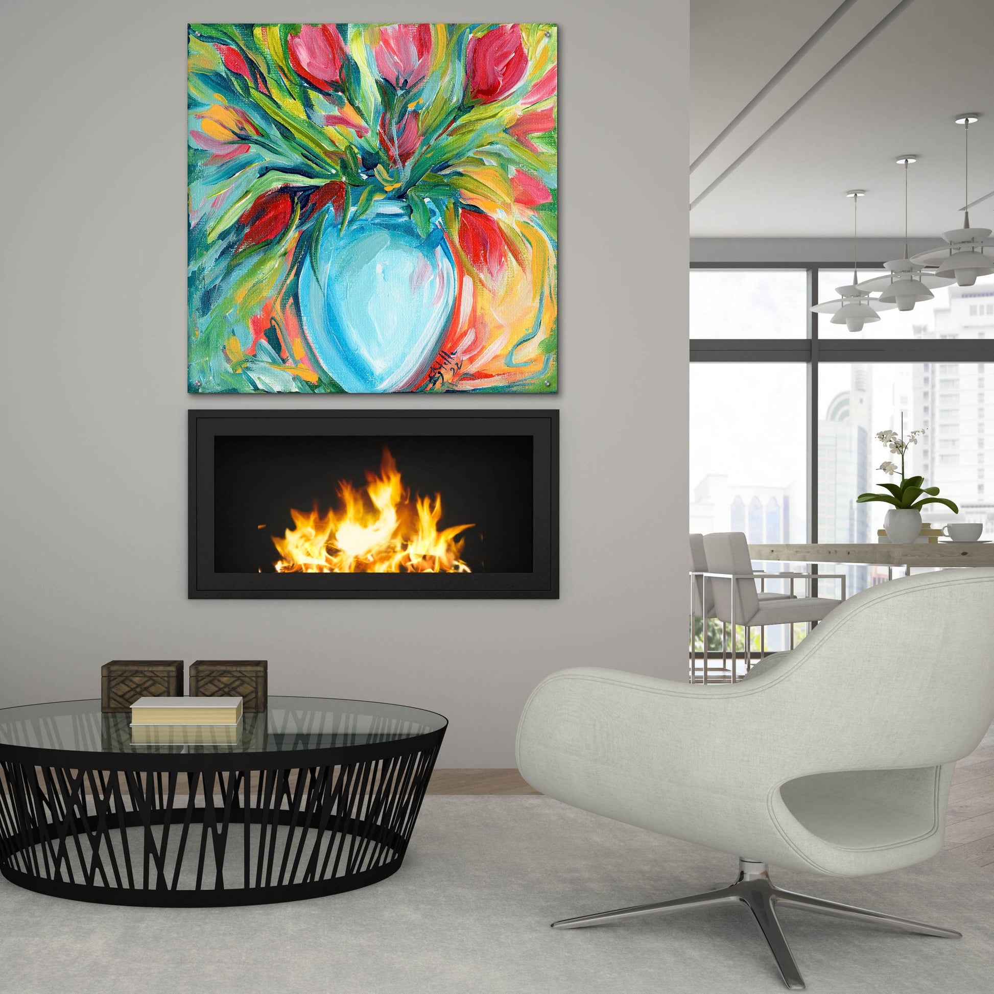 Epic Art 'Tulips' by Estelle Grengs, Acrylic Glass Wall Art,36x36