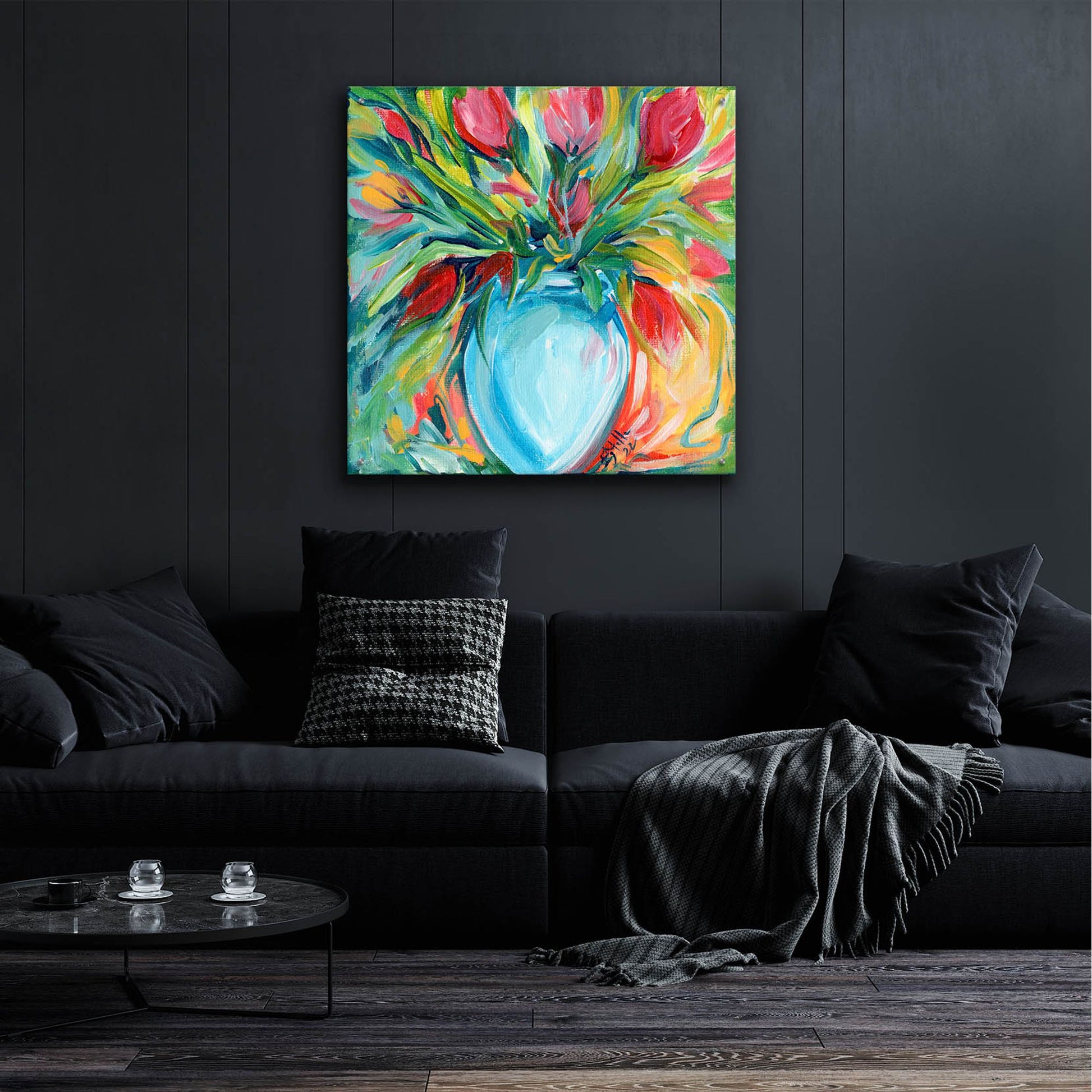 Epic Art 'Tulips' by Estelle Grengs, Acrylic Glass Wall Art,36x36