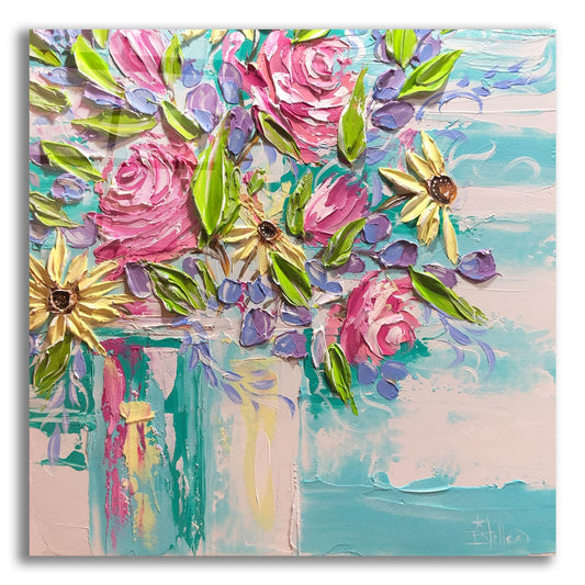 Epic Art 'Floral Bliss' by Estelle Grengs, Acrylic Glass Wall Art