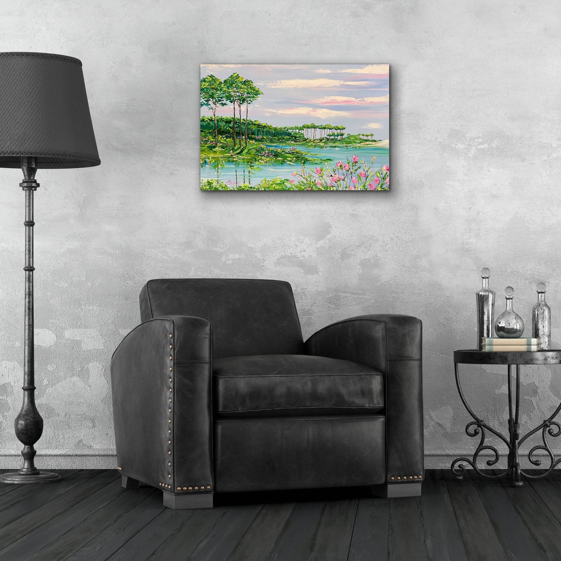 Epic Art 'Western Lake' by Estelle Grengs, Acrylic Glass Wall Art,24x16