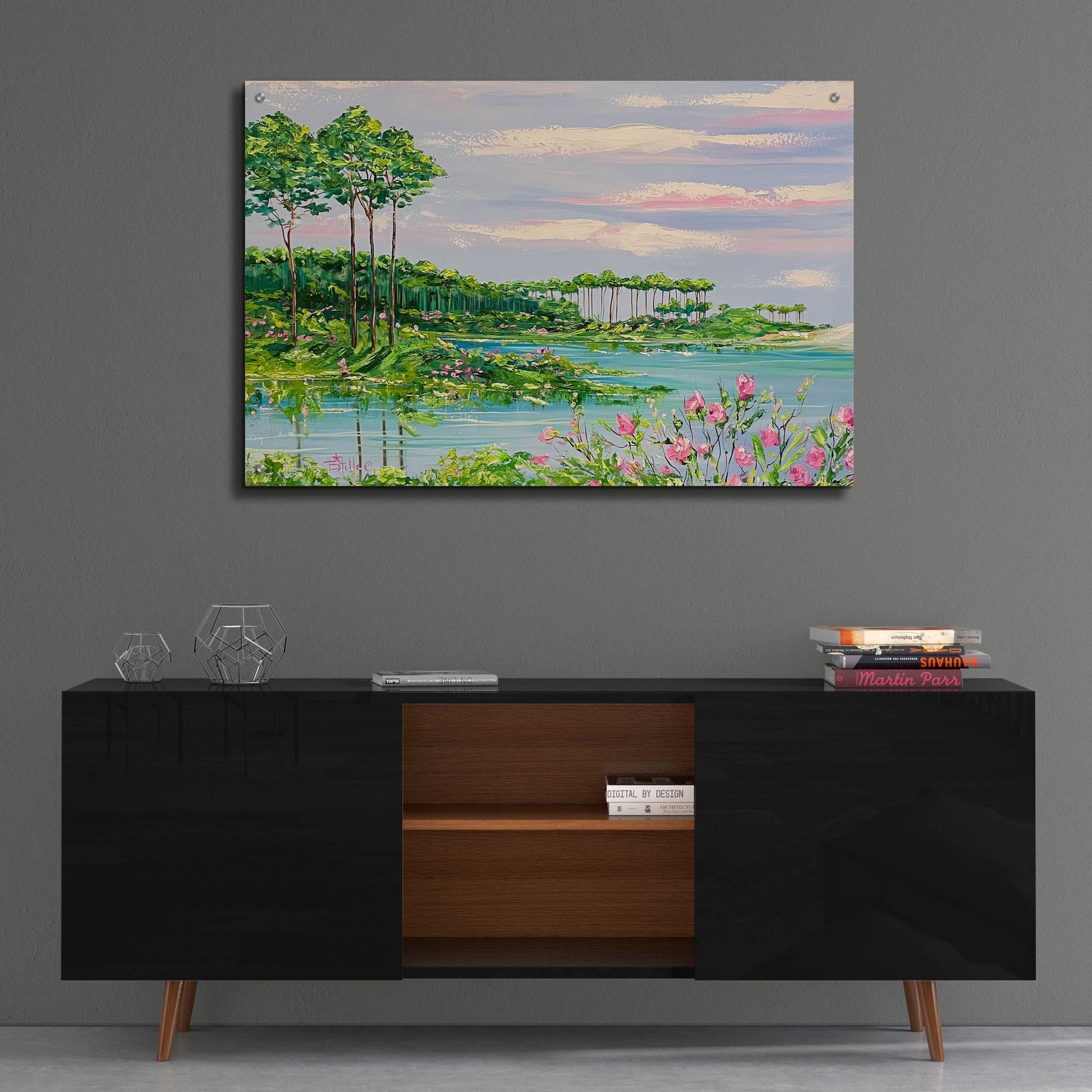 Epic Art 'Western Lake' by Estelle Grengs, Acrylic Glass Wall Art,36x24