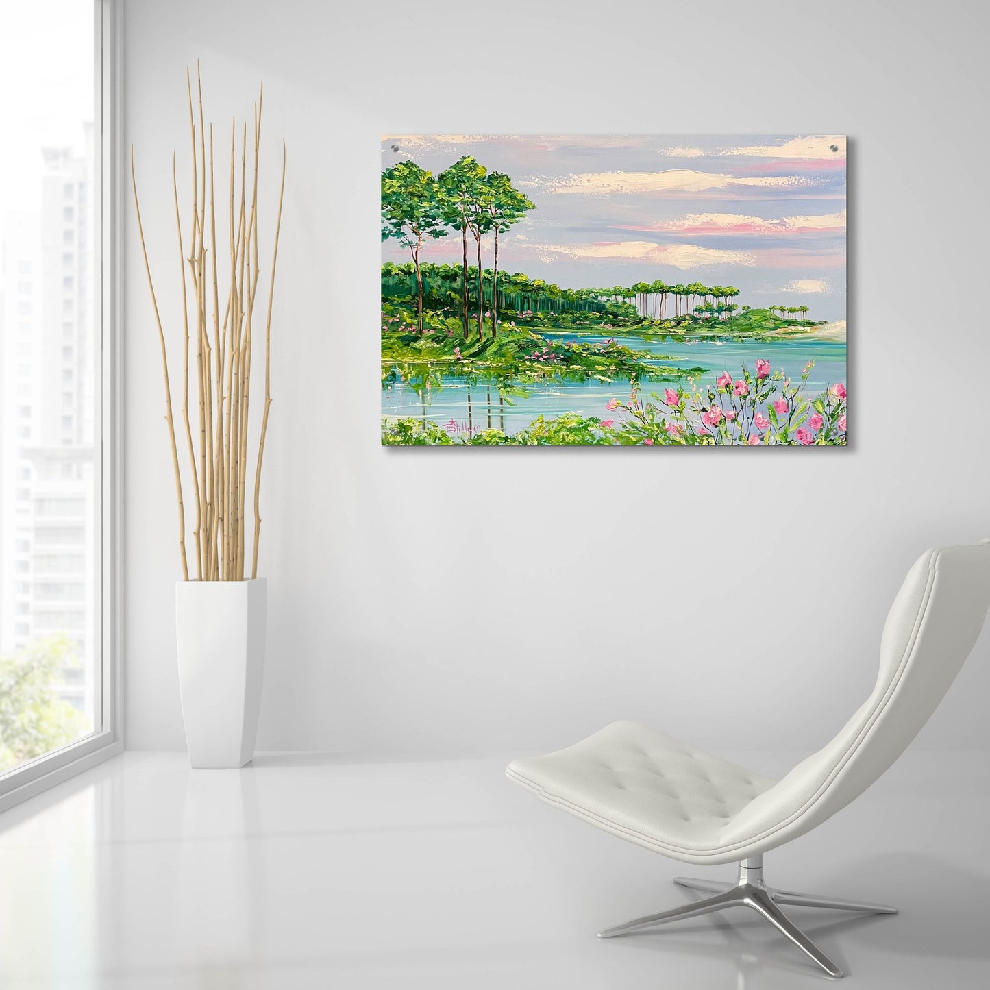 Epic Art 'Western Lake' by Estelle Grengs, Acrylic Glass Wall Art,36x24