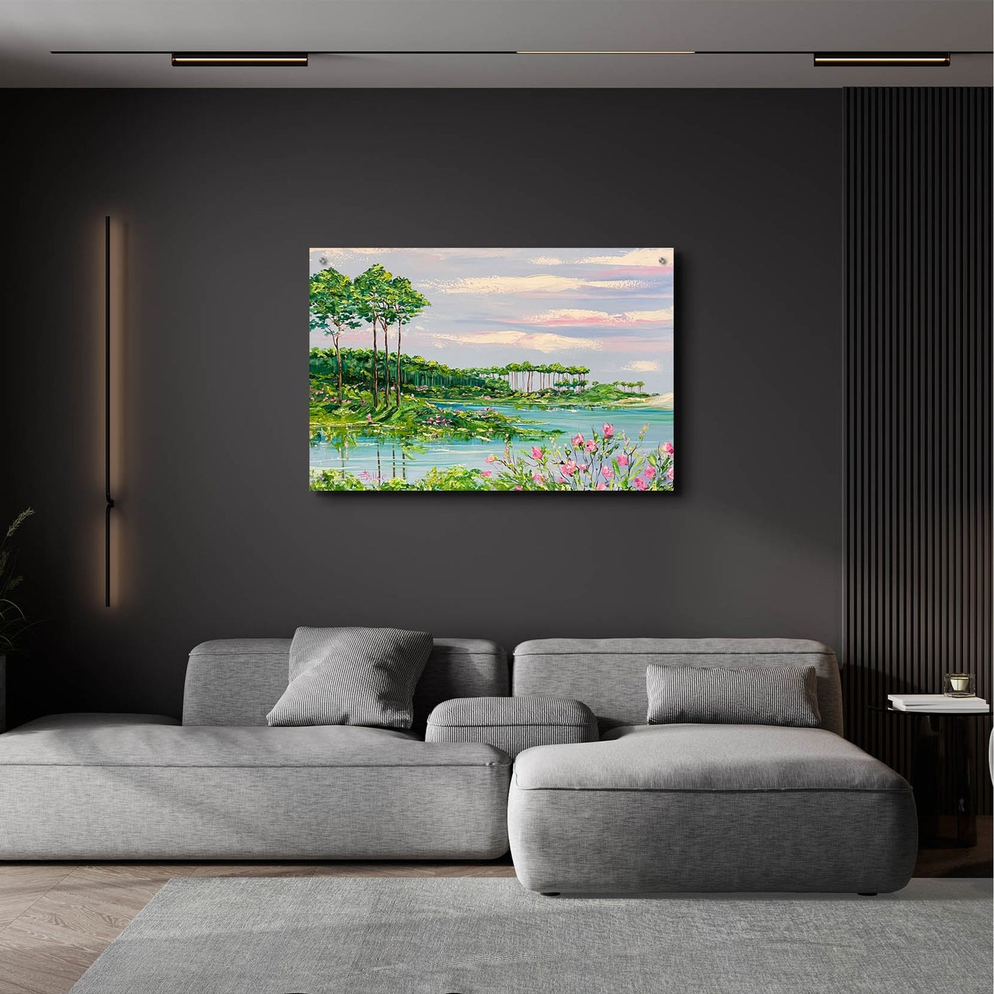 Epic Art 'Western Lake' by Estelle Grengs, Acrylic Glass Wall Art,36x24