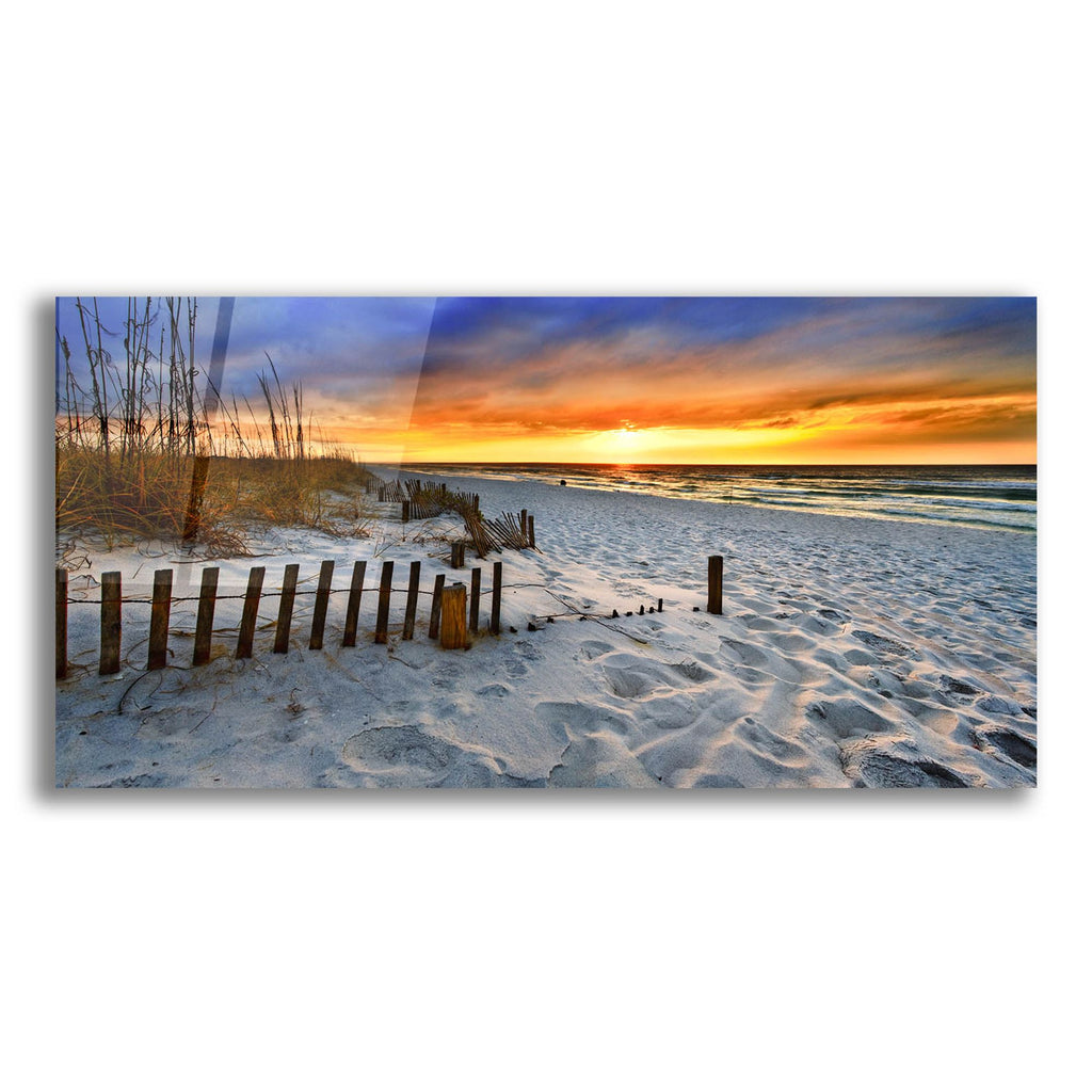 Epic Art 'Burning Sunrise Print Sunset Landscape' by Ezra Tanner, Acrylic Glass Wall Art