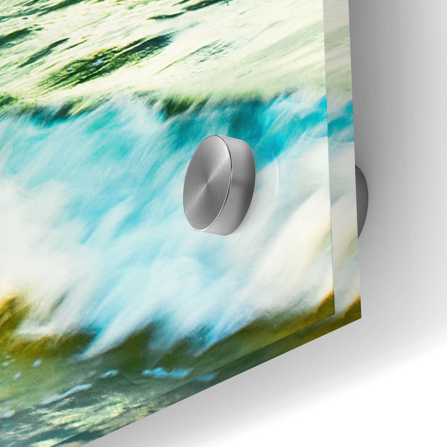 Epic Art 'Landscape Photography Blue And Turquoise Sea' by Ezra Tanner, Acrylic Glass Wall Art,36x24