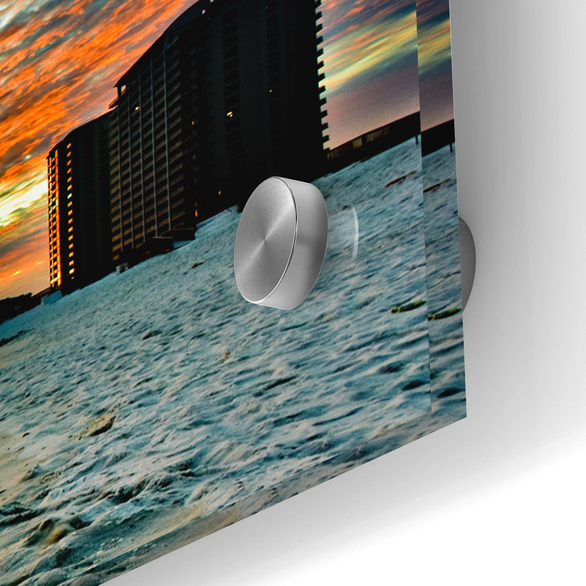 Epic Art 'Panoramic Sunset Red Ray Blue Sky' by Ezra Tanner, Acrylic Glass Wall Art,36x12