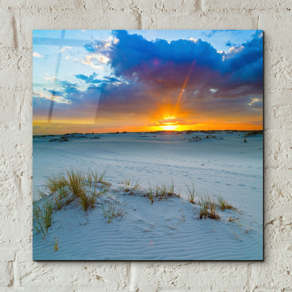 Epic Art 'Sun Burst Breaking Cloud' by Ezra Tanner, Acrylic Glass Wall Art,12x12
