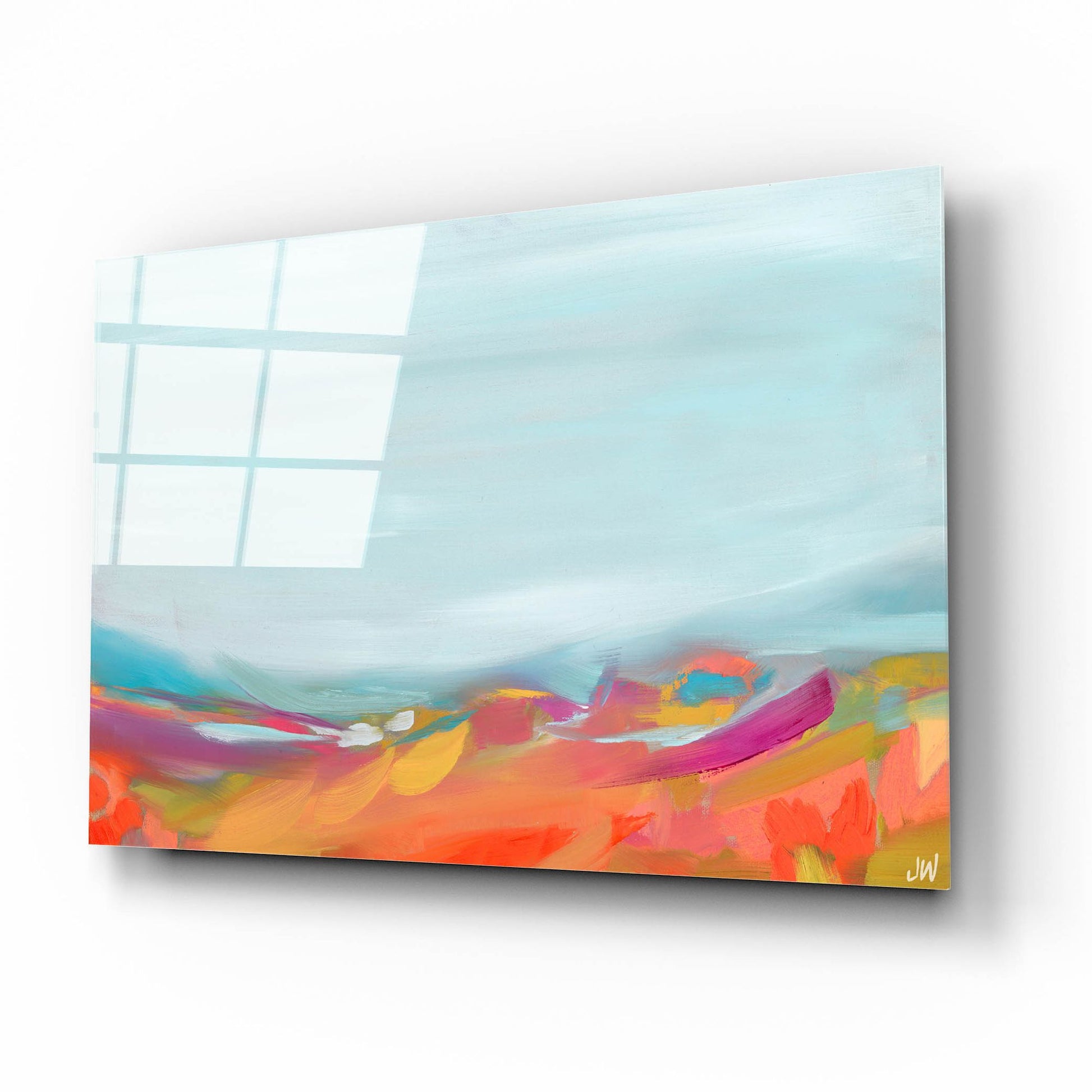 Epic Art 'Aqua Sky' by Jenny Westenhofer, Acrylic Glass Wall Art,16x12