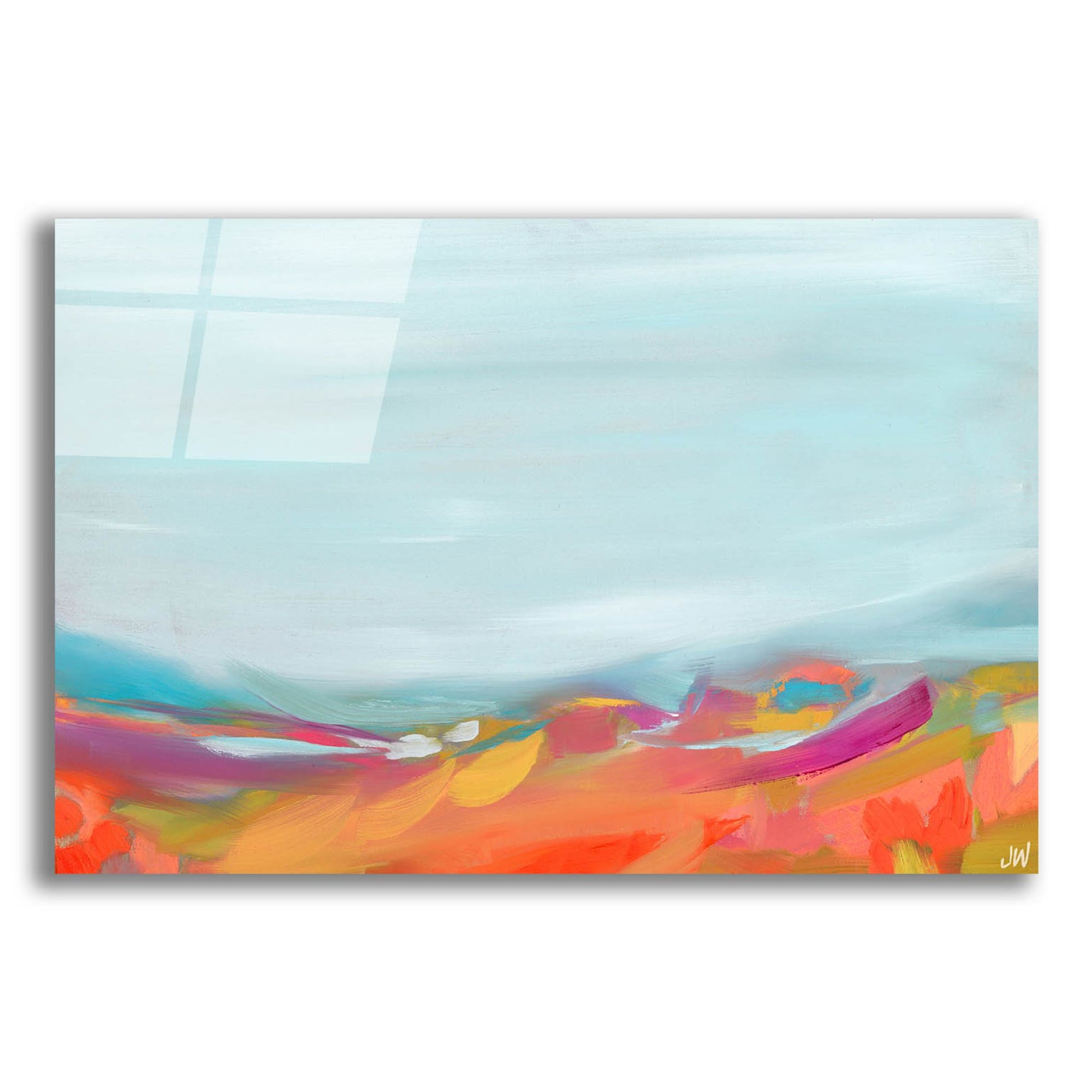 Epic Art 'Aqua Sky' by Jenny Westenhofer, Acrylic Glass Wall Art,24x16