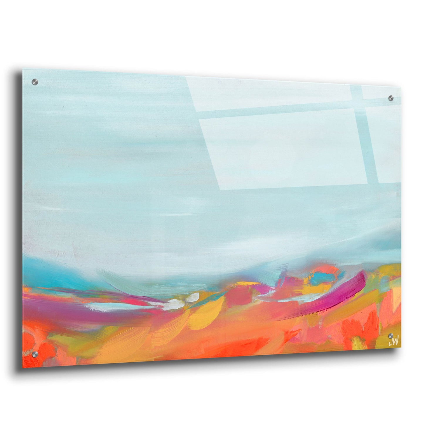 Epic Art 'Aqua Sky' by Jenny Westenhofer, Acrylic Glass Wall Art,36x24