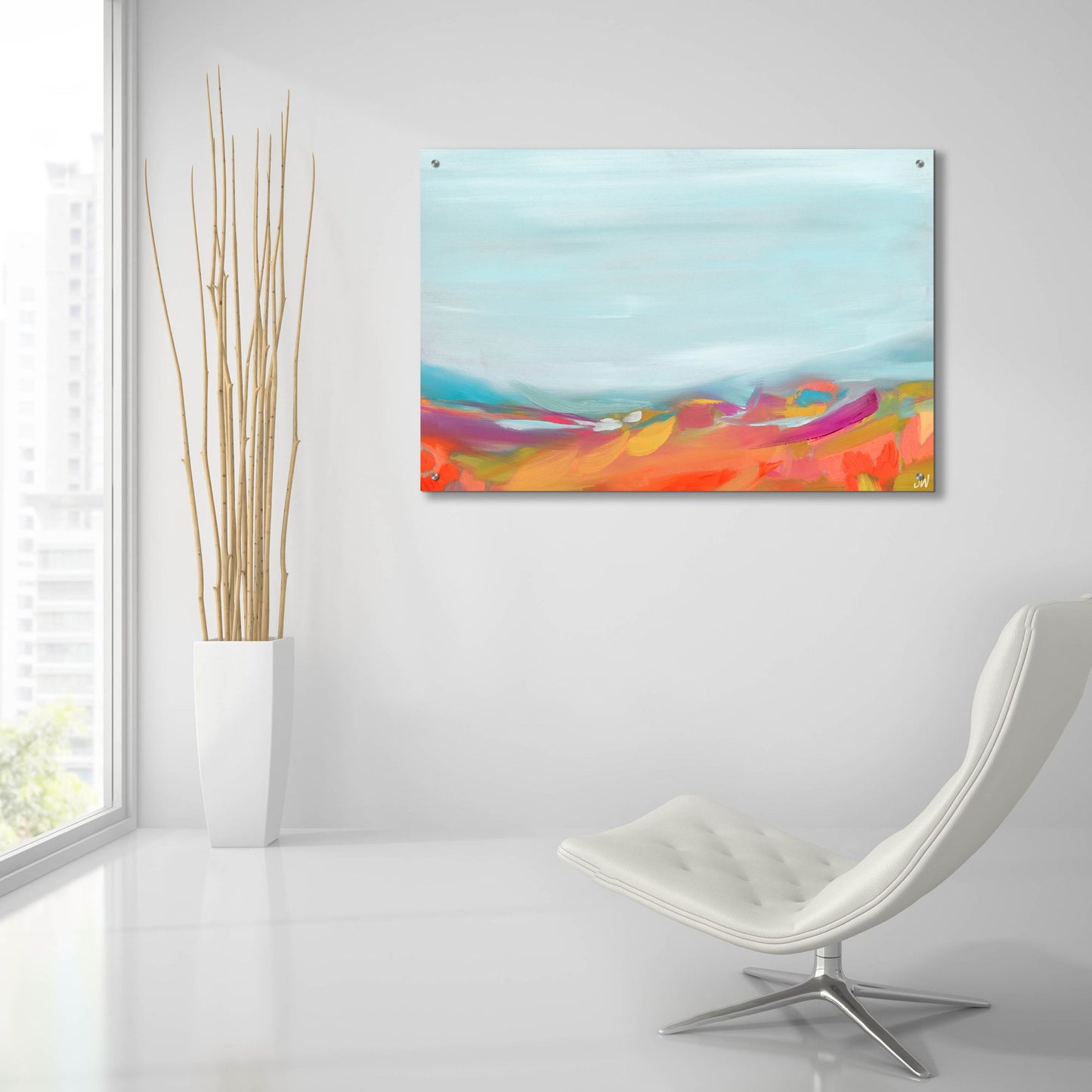 Epic Art 'Aqua Sky' by Jenny Westenhofer, Acrylic Glass Wall Art,36x24