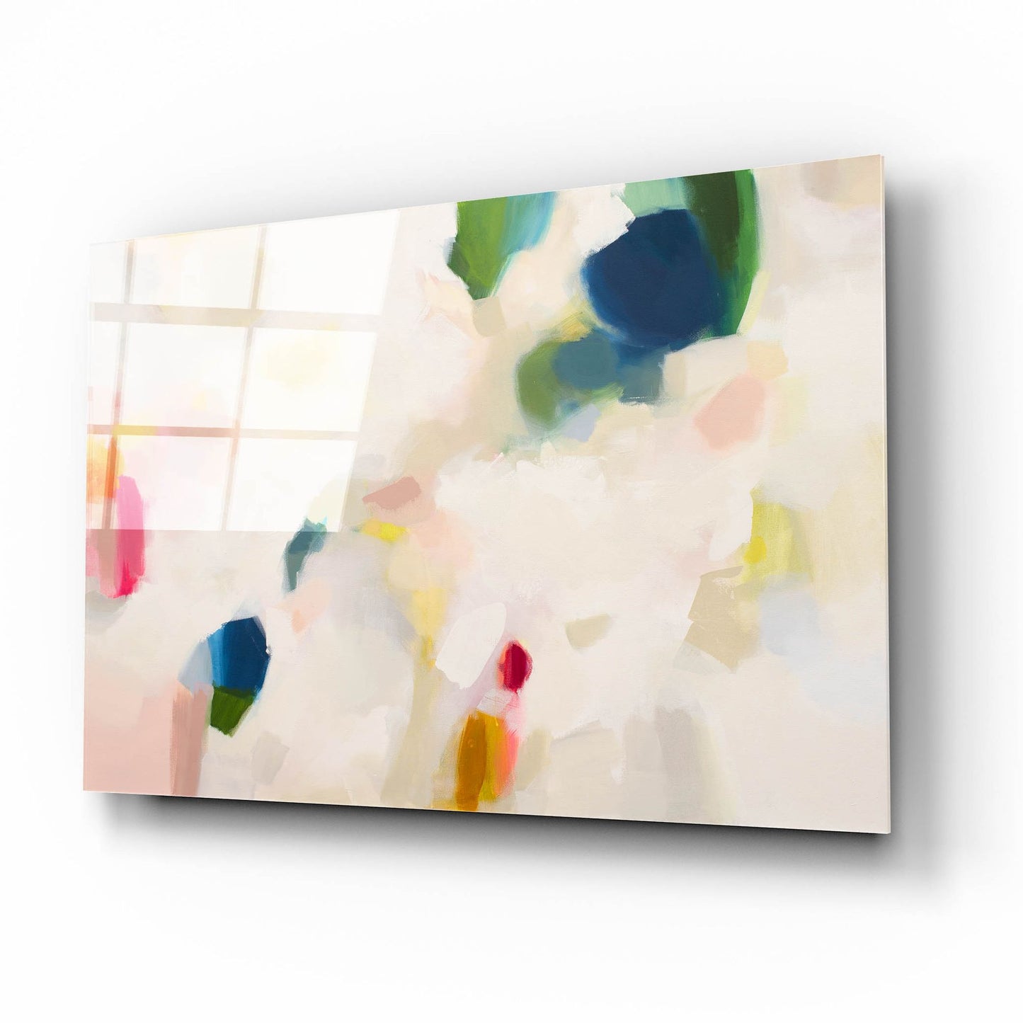 Epic Art 'B Poetic Abstract' by Jenny Westenhofer, Acrylic Glass Wall Art,16x12