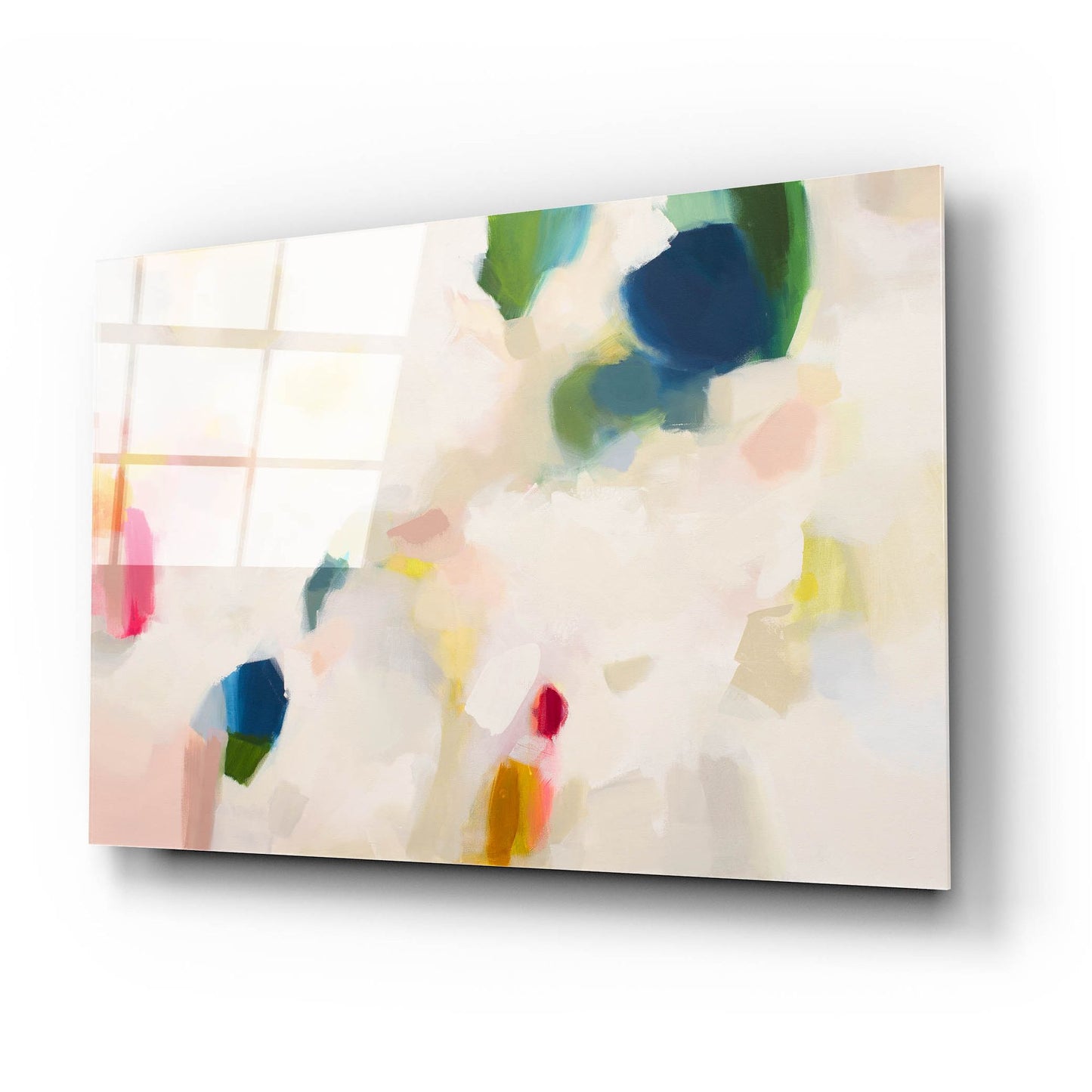 Epic Art 'B Poetic Abstract' by Jenny Westenhofer, Acrylic Glass Wall Art,24x16