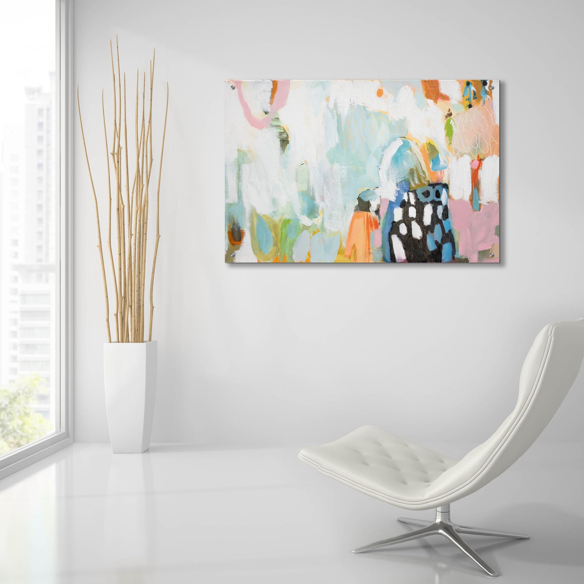 Epic Art 'B-W Abstract' by Jenny Westenhofer, Acrylic Glass Wall Art,36x24