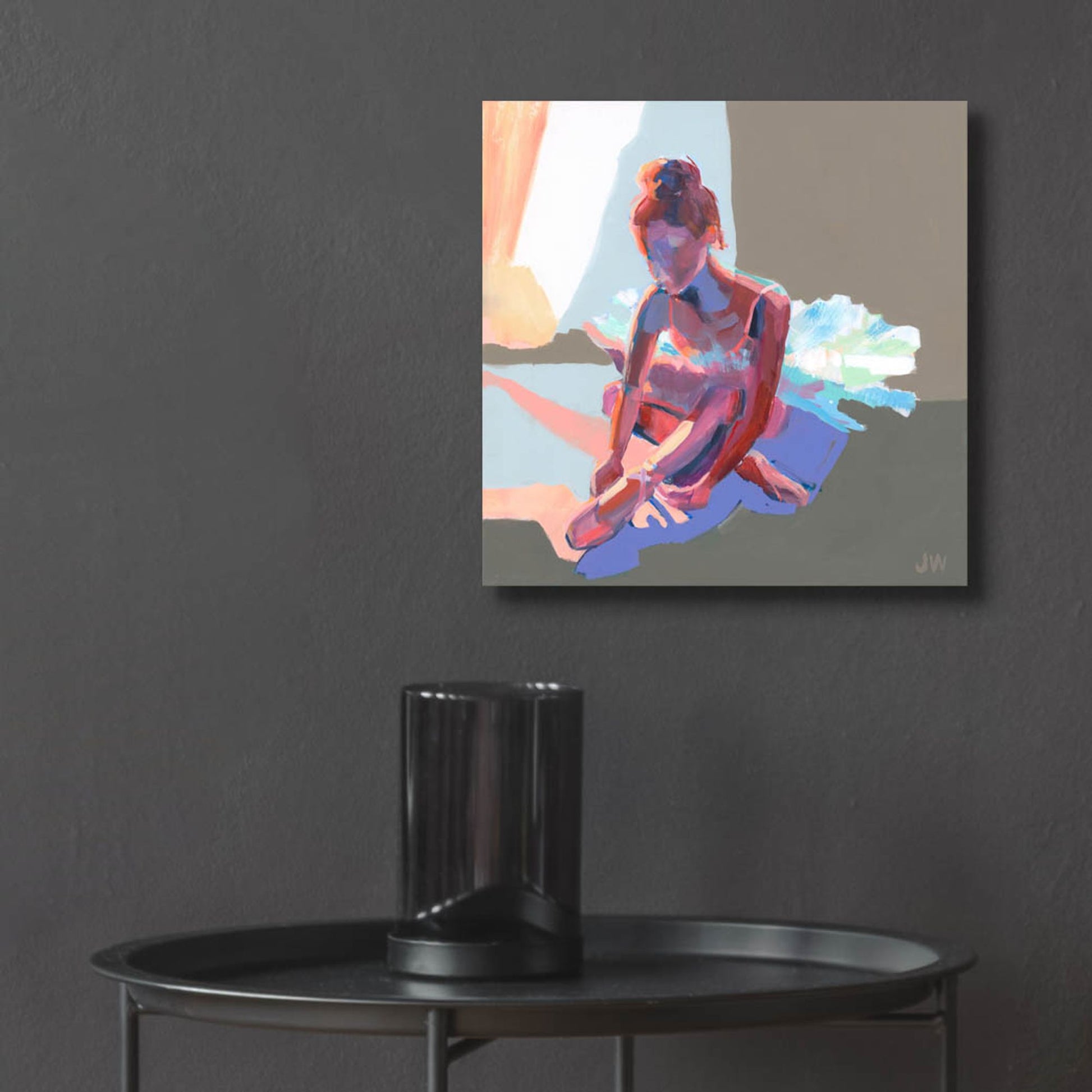 Epic Art 'Ballerina Sitting' by Jenny Westenhofer, Acrylic Glass Wall Art,12x12