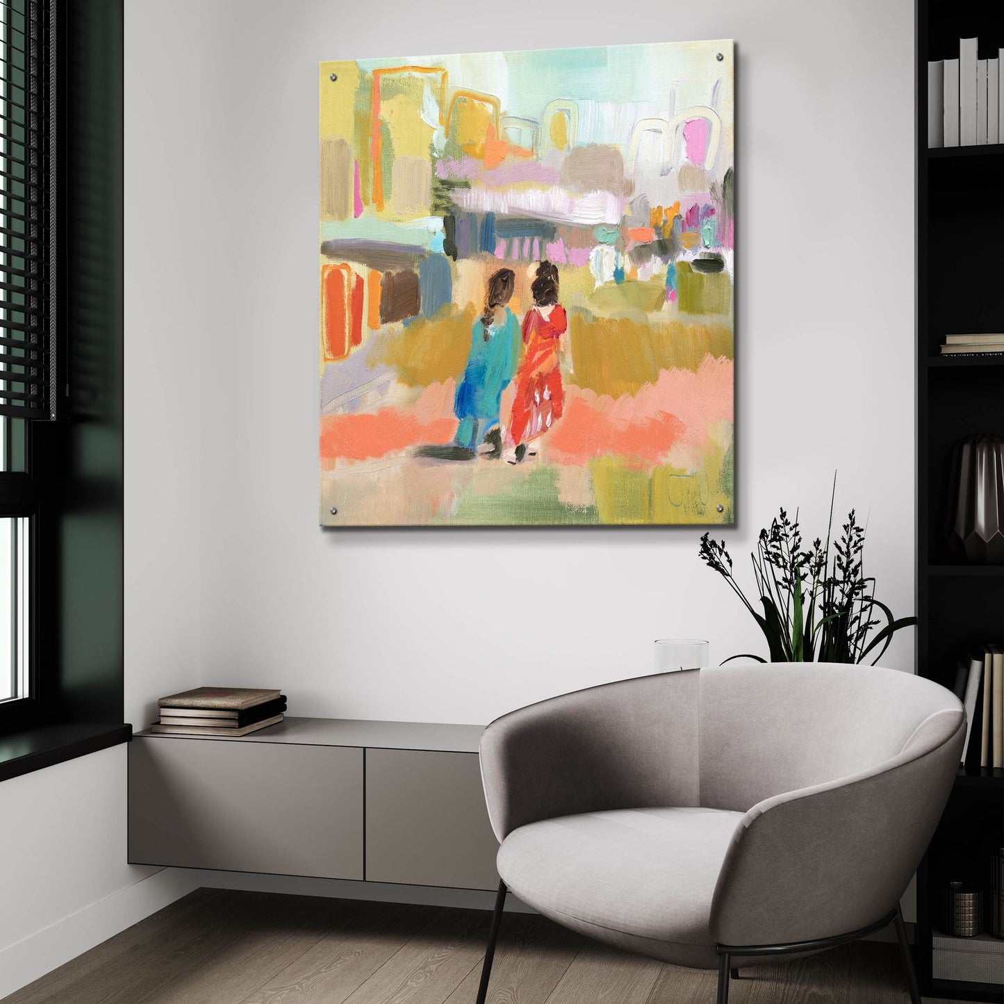 Epic Art 'Bazaar' by Jenny Westenhofer, Acrylic Glass Wall Art,36x36