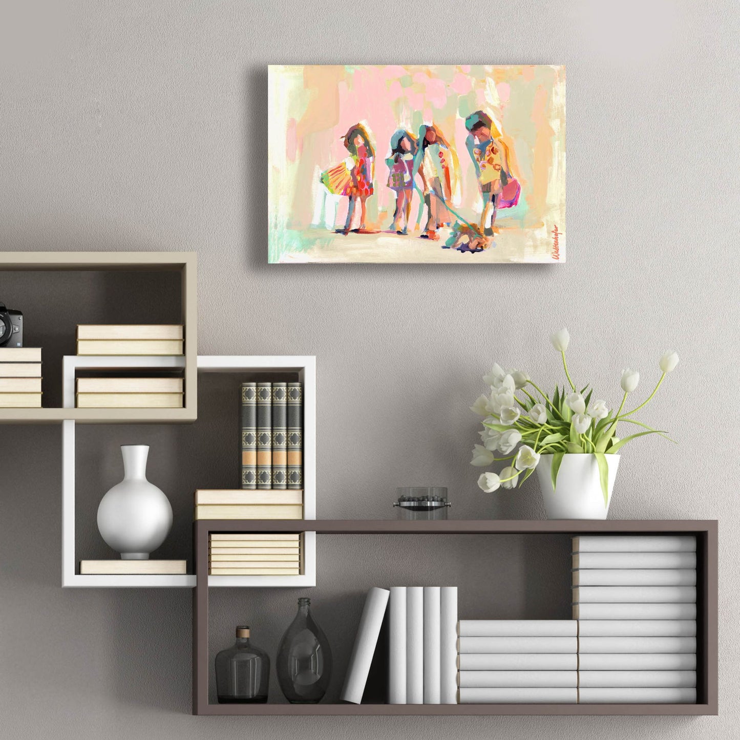 Epic Art 'BFF's' by Jenny Westenhofer, Acrylic Glass Wall Art,24x16