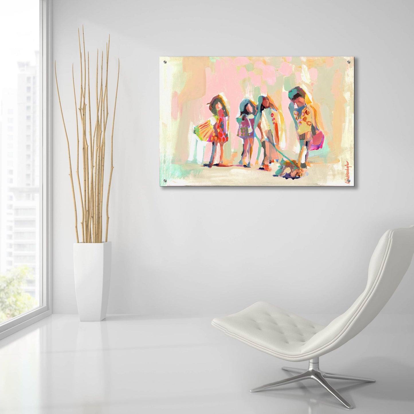 Epic Art 'BFF's' by Jenny Westenhofer, Acrylic Glass Wall Art,36x24