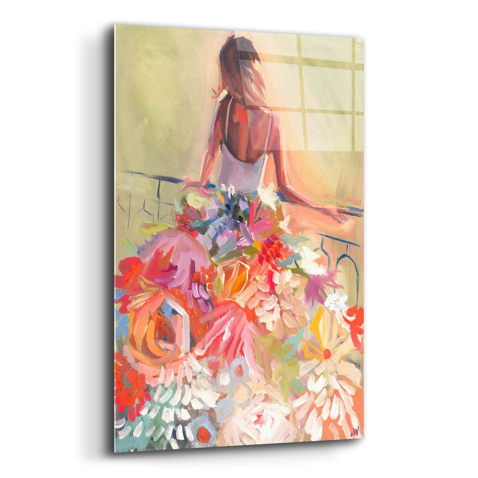 Epic Art 'Flower Dress' by Jenny Westenhofer, Acrylic Glass Wall Art,12x16