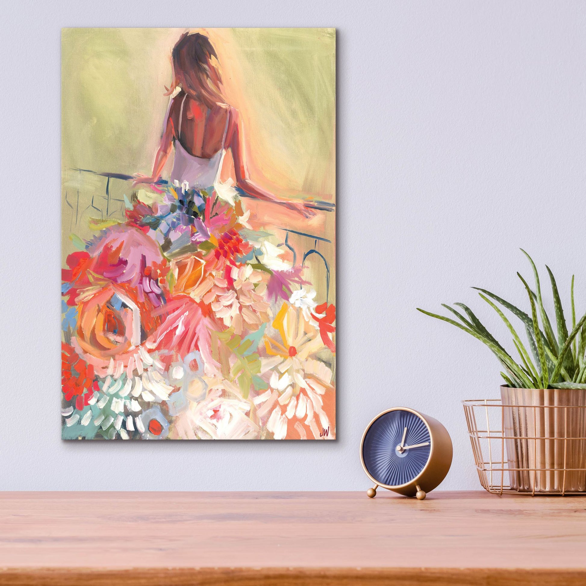 Epic Art 'Flower Dress' by Jenny Westenhofer, Acrylic Glass Wall Art,12x16