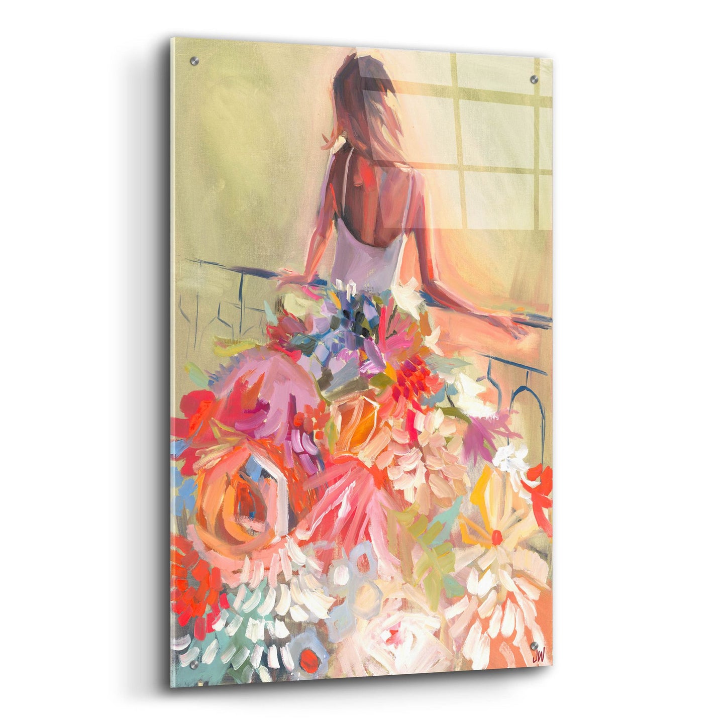 Epic Art 'Flower Dress' by Jenny Westenhofer, Acrylic Glass Wall Art,24x36