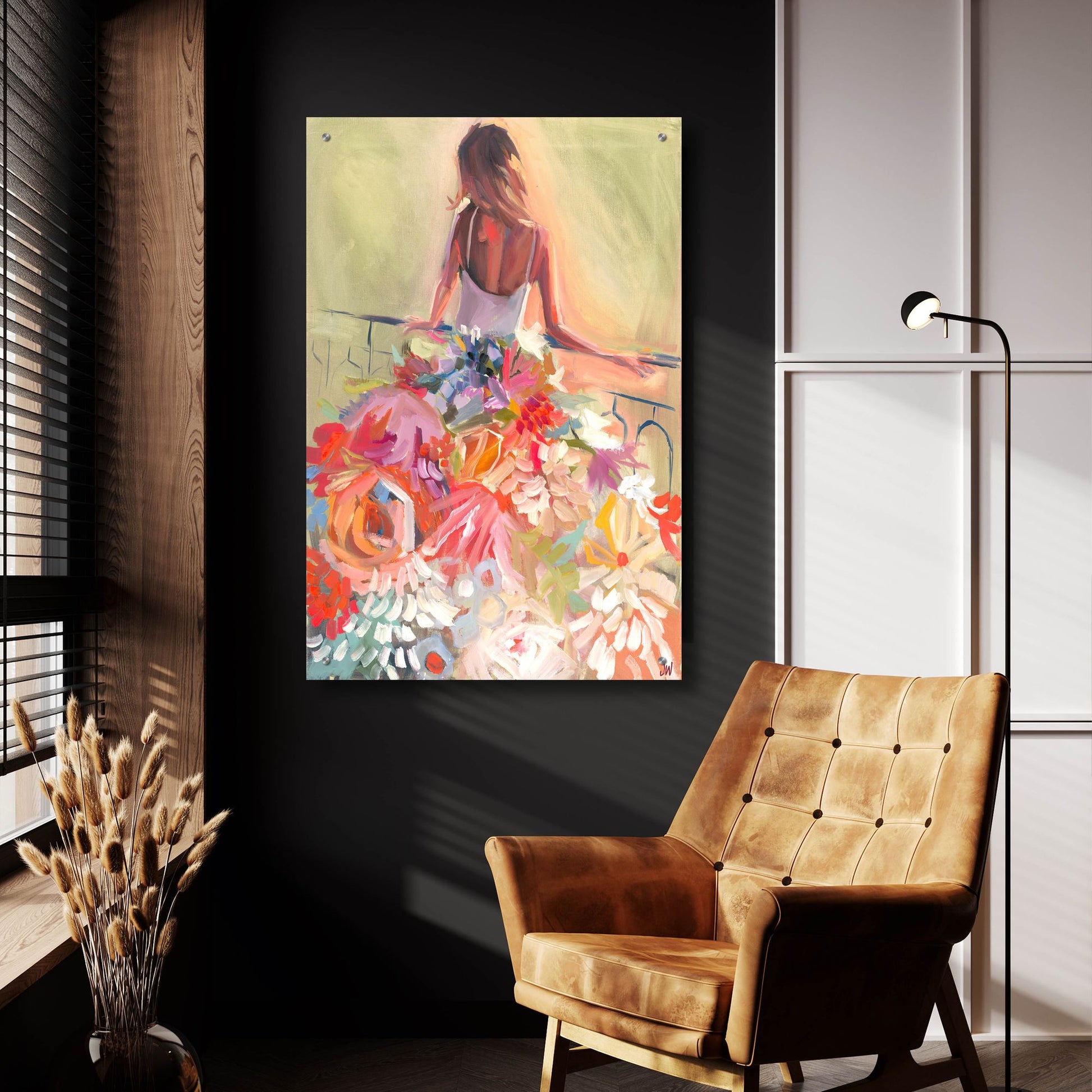 Epic Art 'Flower Dress' by Jenny Westenhofer, Acrylic Glass Wall Art,24x36