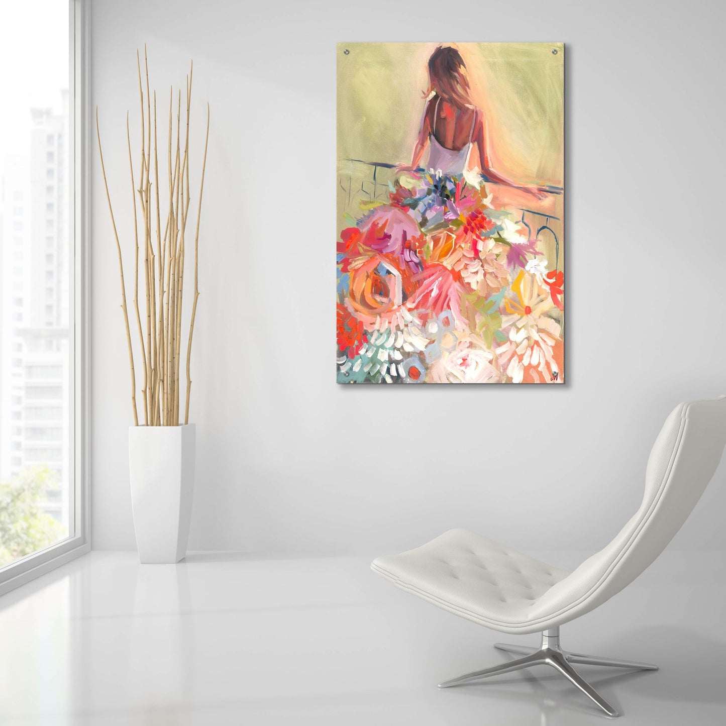 Epic Art 'Flower Dress' by Jenny Westenhofer, Acrylic Glass Wall Art,24x36