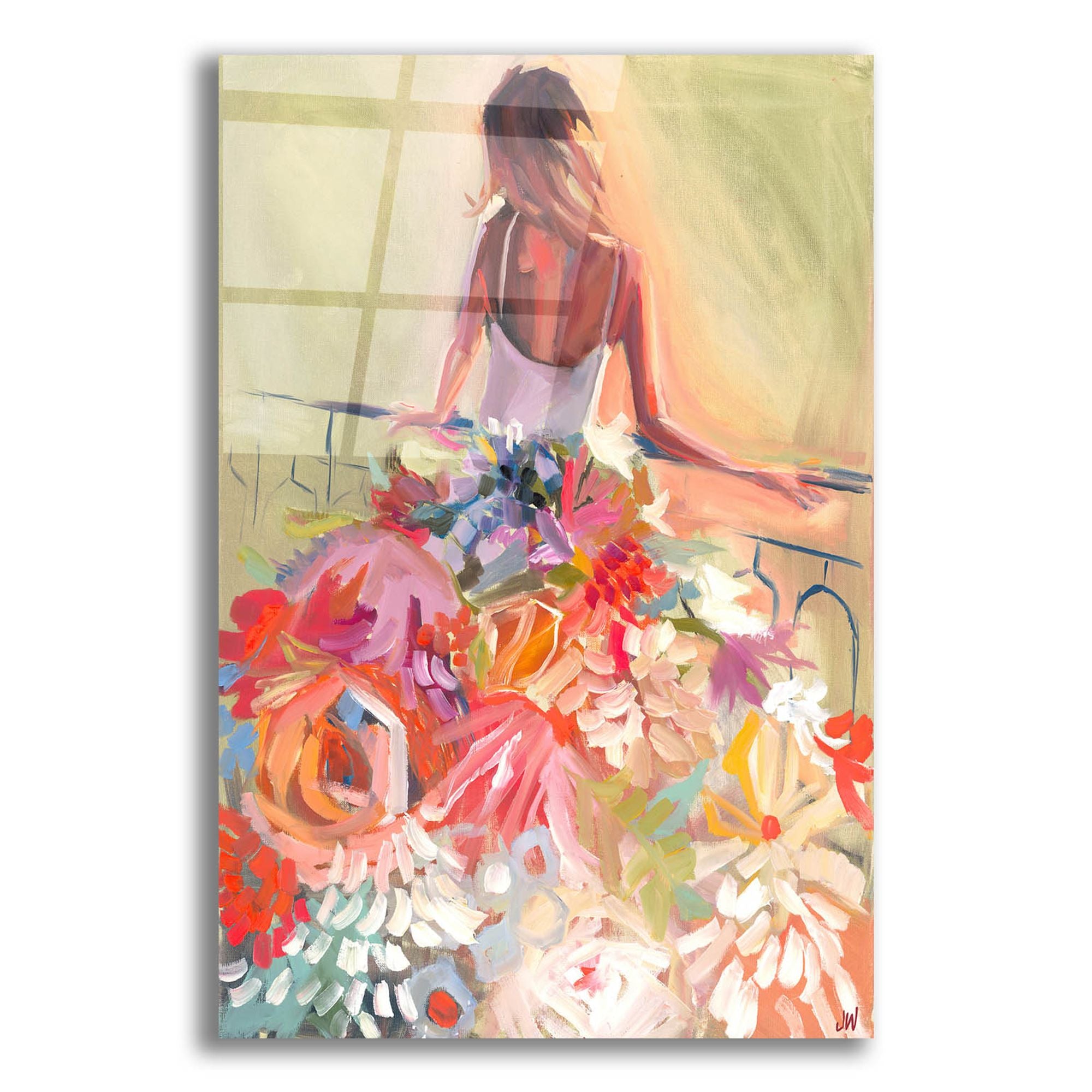 Epic Art 'Flower Dress' by Jenny Westenhofer, Acrylic Glass Wall