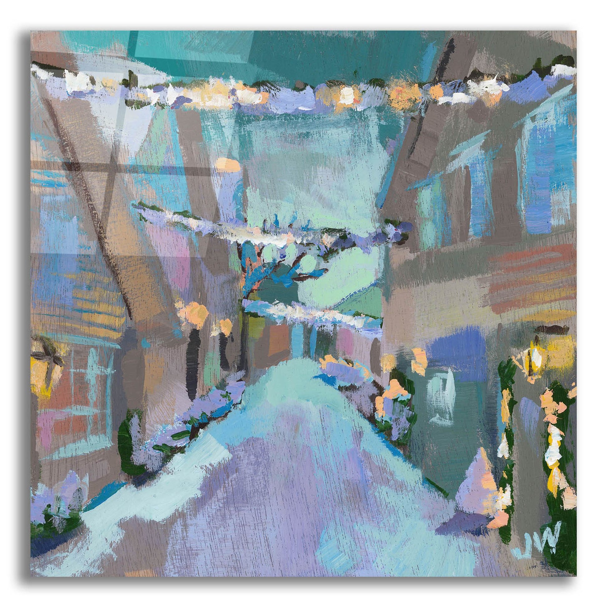 Epic Art 'Holiday Street Lights' by Jenny Westenhofer, Acrylic Glass Wall Art