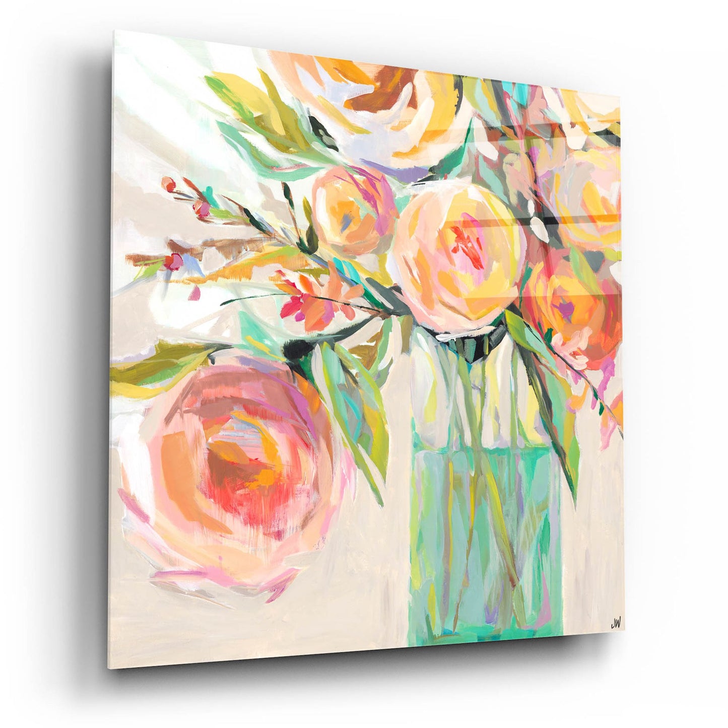 Epic Art 'Kelly's Bouquet' by Jenny Westenhofer, Acrylic Glass Wall Art,12x12